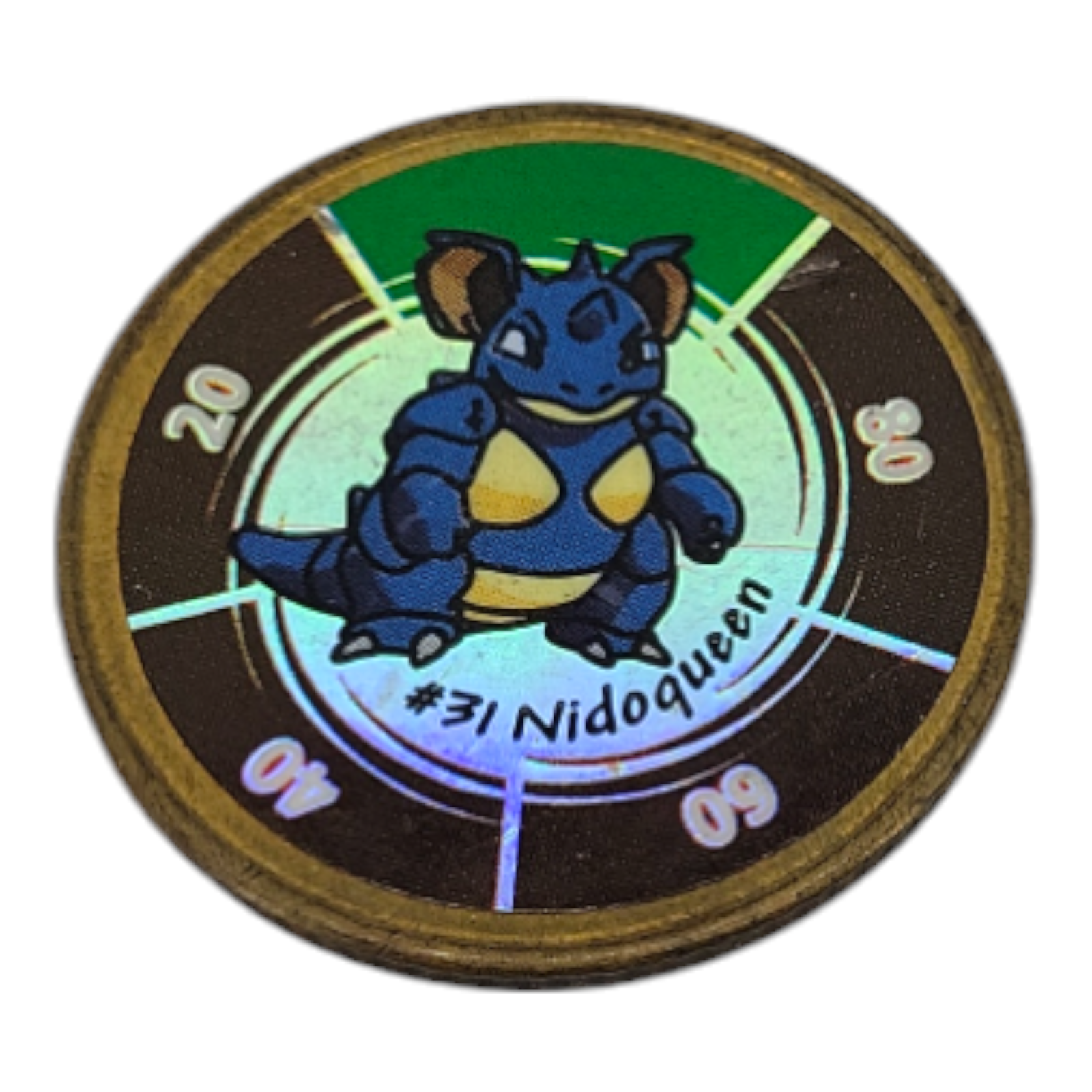 1999 Vintage Nintendo Hasbro Pokemon Battle Coin Gold Nidoqueen #31