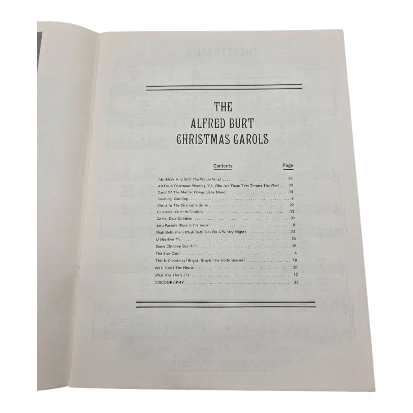 Alfred Burt The Alfred Burt Christmas Carols Song Album Vintage Music Book