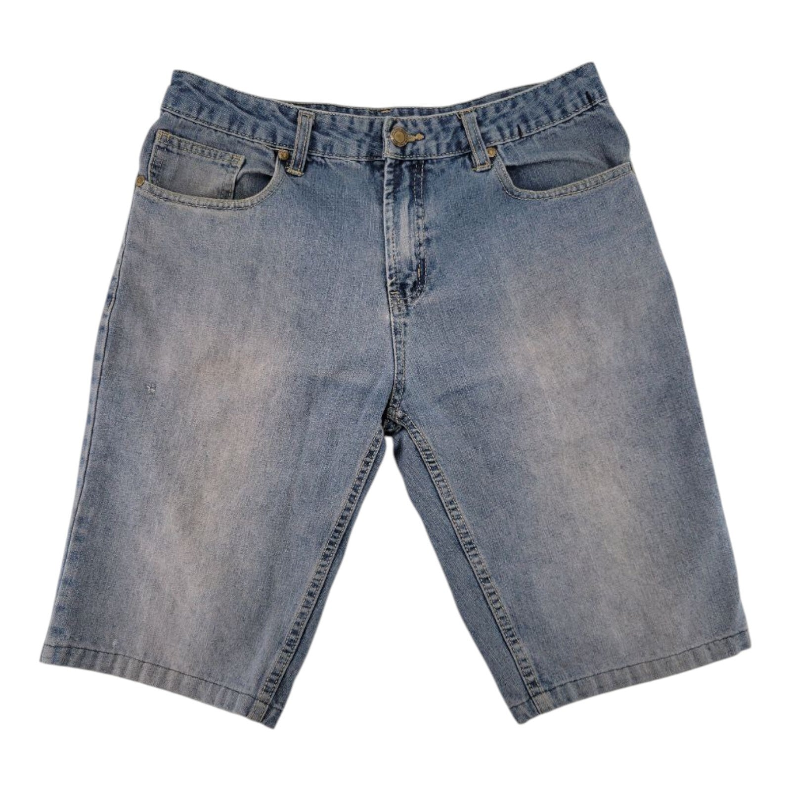 Calvin Klein Womens Blue Denim Bermuda Shorts Size 20