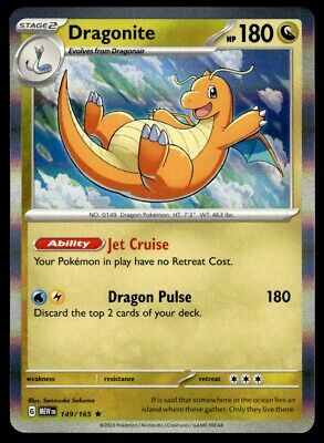 Pokemon 2023 Scarlet & Violet 151 Dragonite Rare #149 Near Mint Card