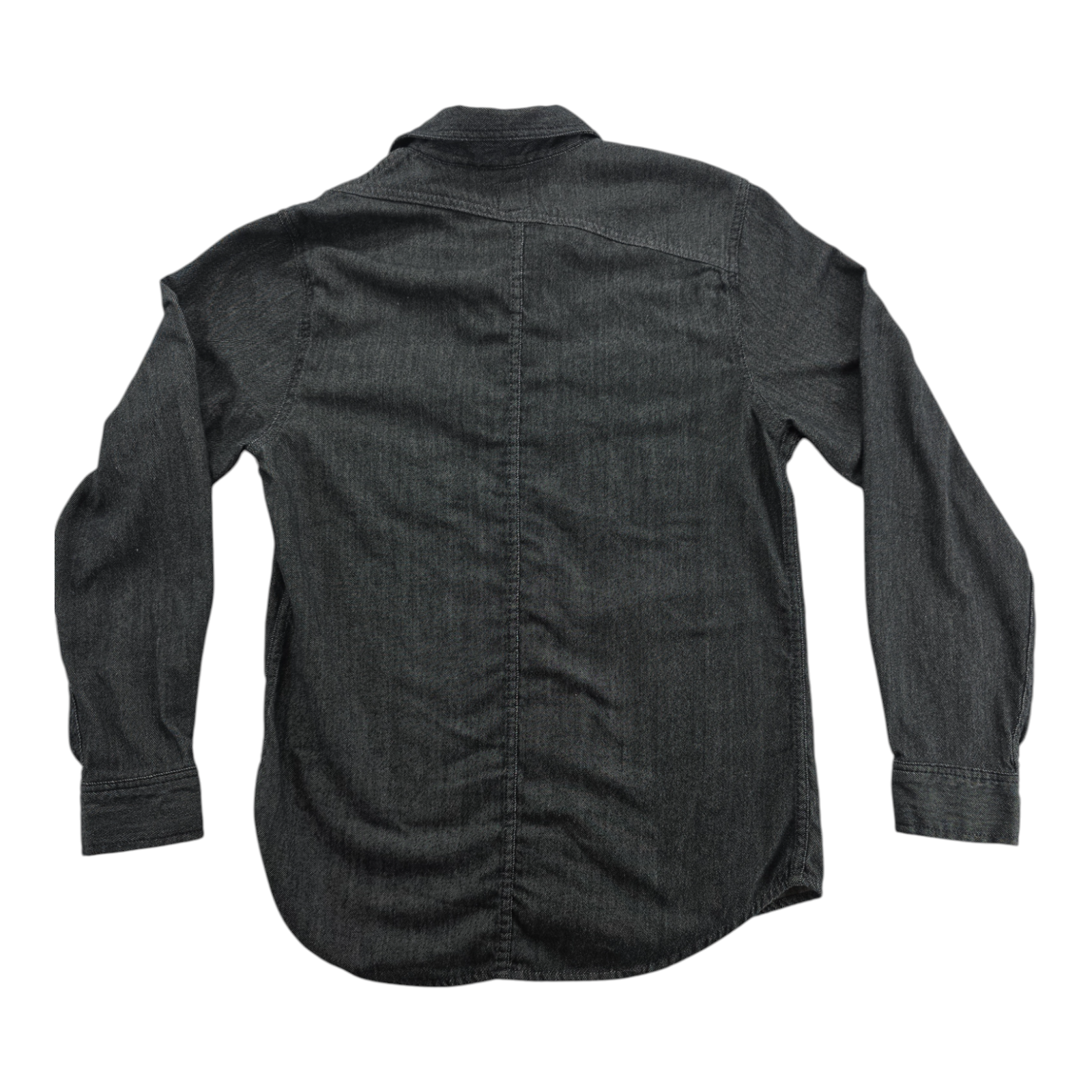 Volcom Mens Gray Chambray Shirt Long Sleeve Button Up Cotton Size M