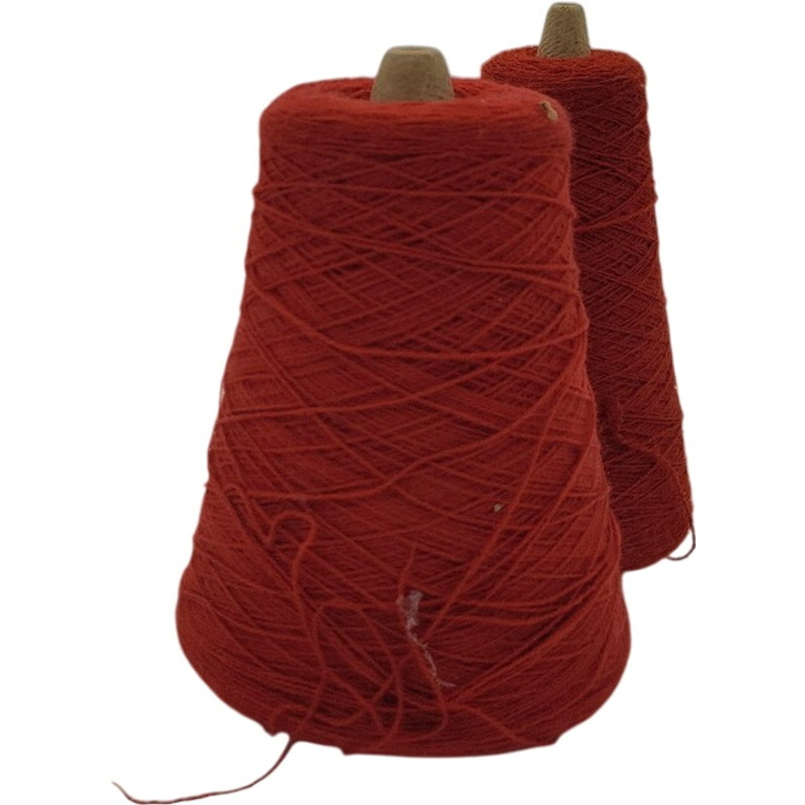 Vintage National Spinning Co 1/17 Orlon Acrylic Cone Yarn Rust 7801 Lot of 2