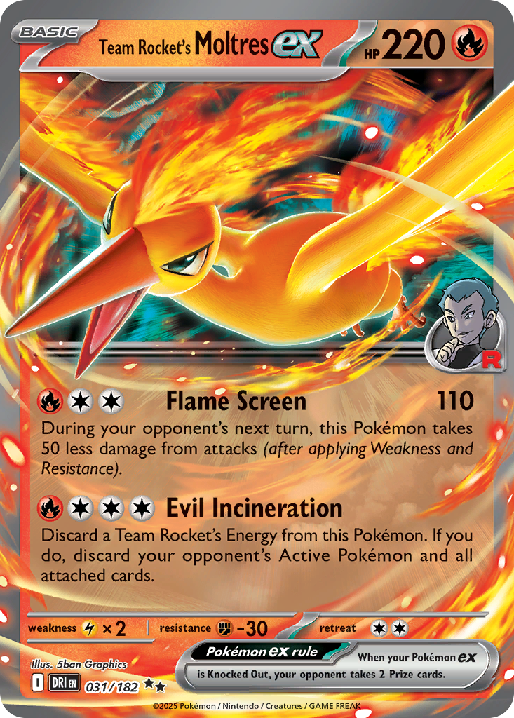 Team Rocket's Moltres ex 31/182 Destined Rivals