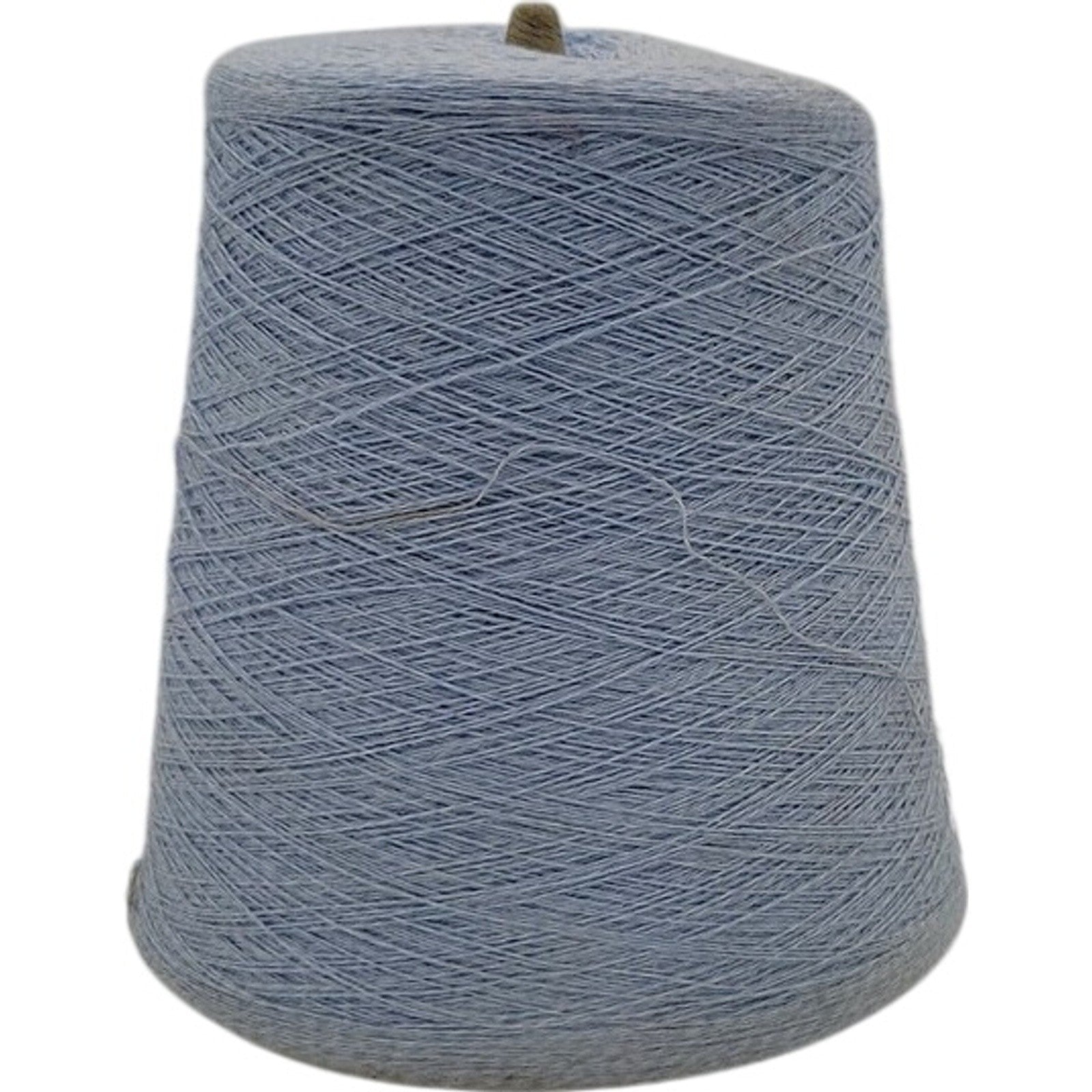 Vintage Shuford Mills Chambray Blue Cotton Acrylic Blend Yarn Cone 16/2 Lot 1057