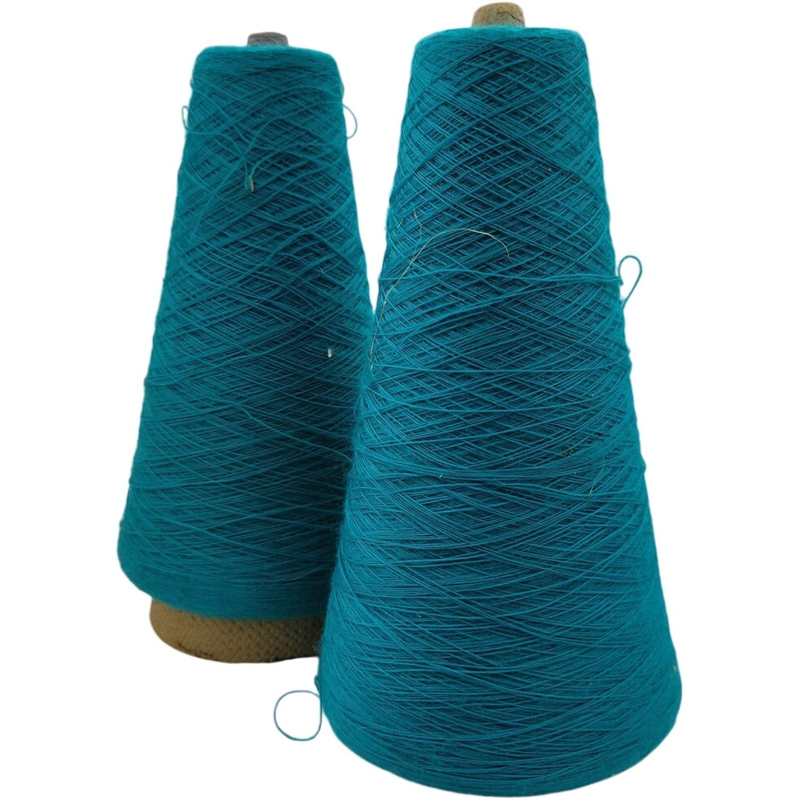 Vintage Pisgah Yarn 1/28 Jade Green Weaving Cone 0409 Lot of 2