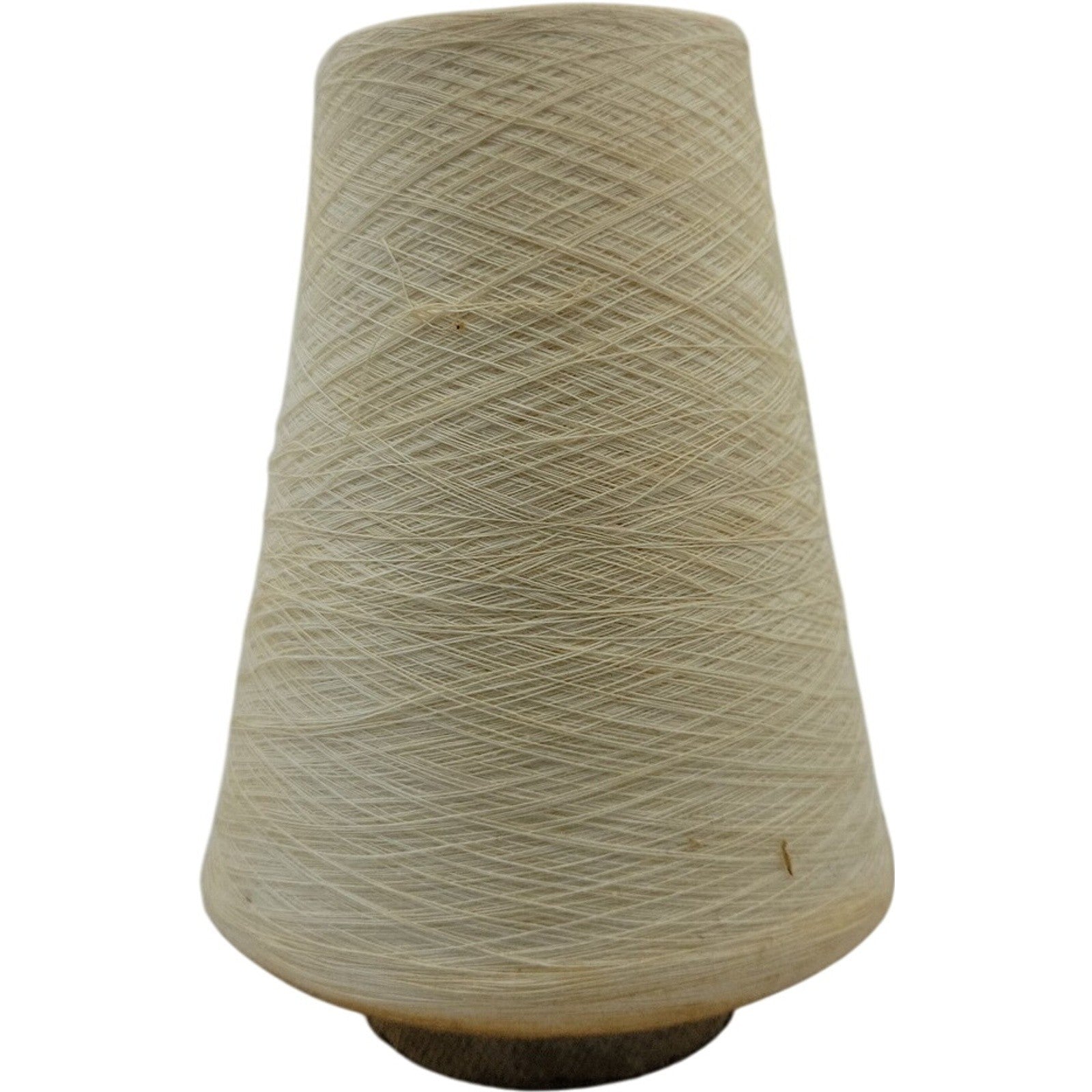 Vintage Piedmont Processing Cotton Combed Bleached White Yarn Cone 22/1