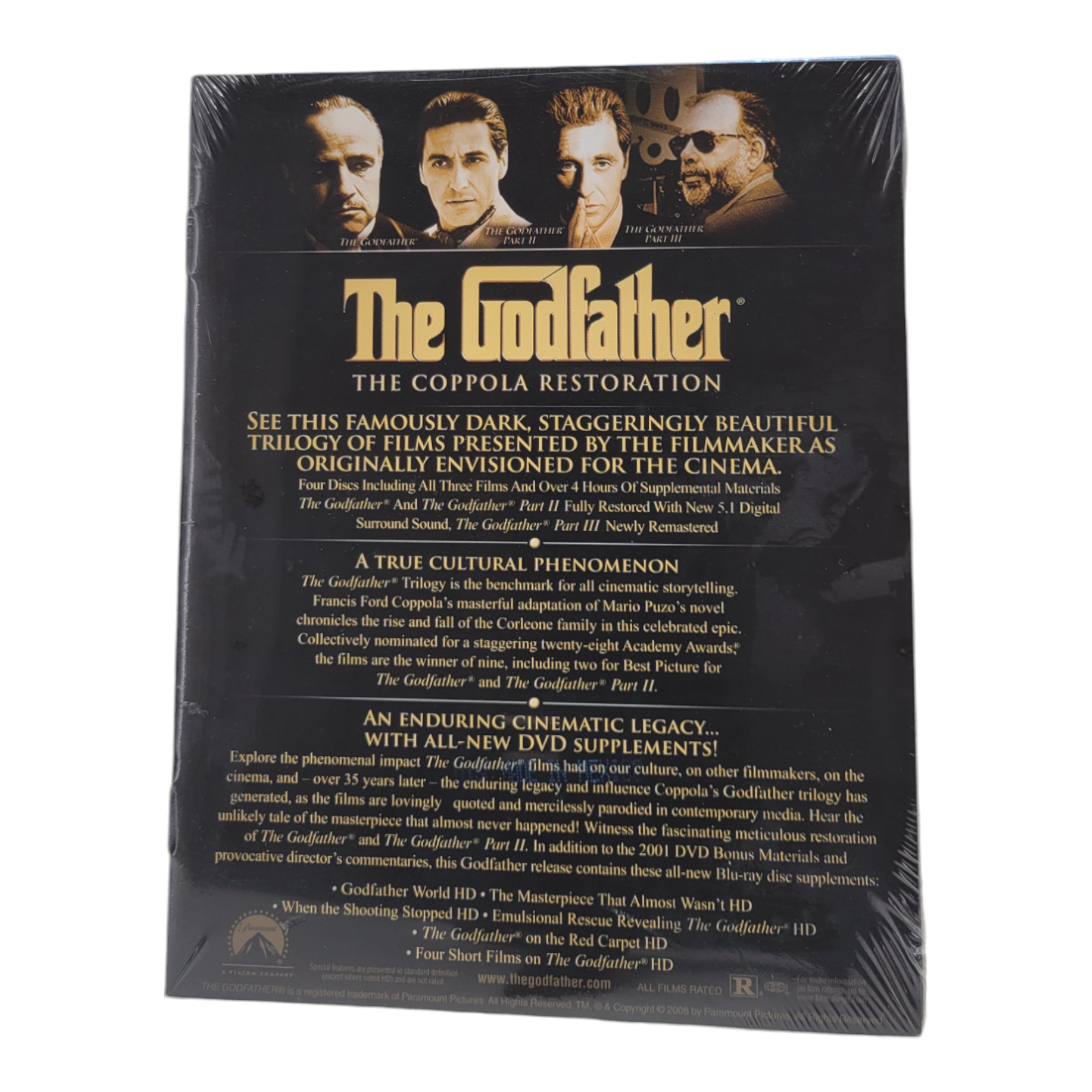 Paramount The Godfather Trilogy Coppola Restoration Blu-ray Set All 3 Films