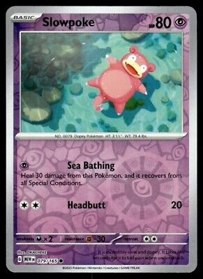 Pokemon 2023 Scarlet & Violet 151 Slowpoke Reverse Holo Common #79 Near Mint