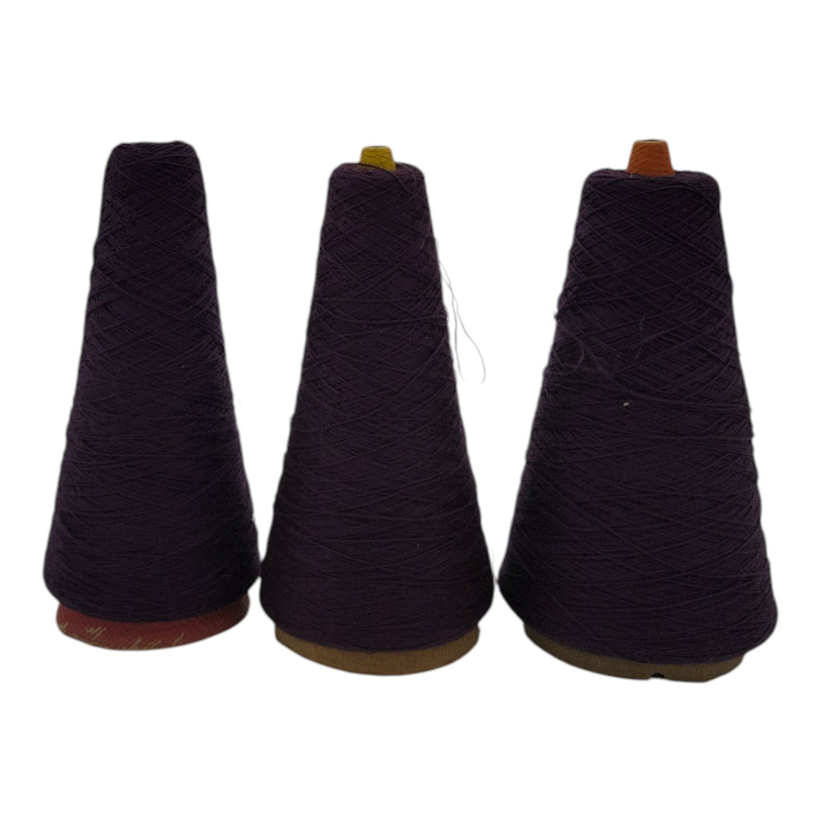 Vintage Pisgah Elderberry Yarn Cone 2/24 Lot of 3