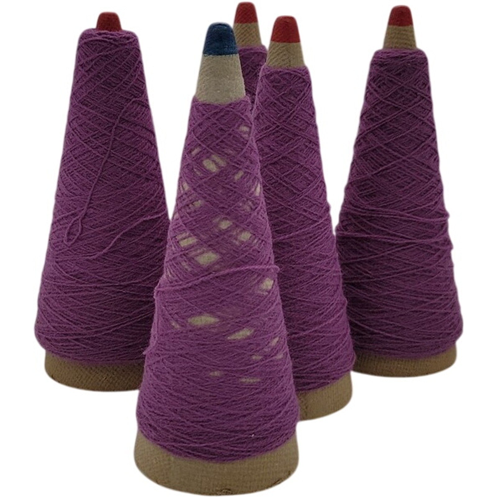 Vintage Phoenix Dye Works Vonnel Mitsub Grape 2/24 Yarn Cones 566911 Lot of 5
