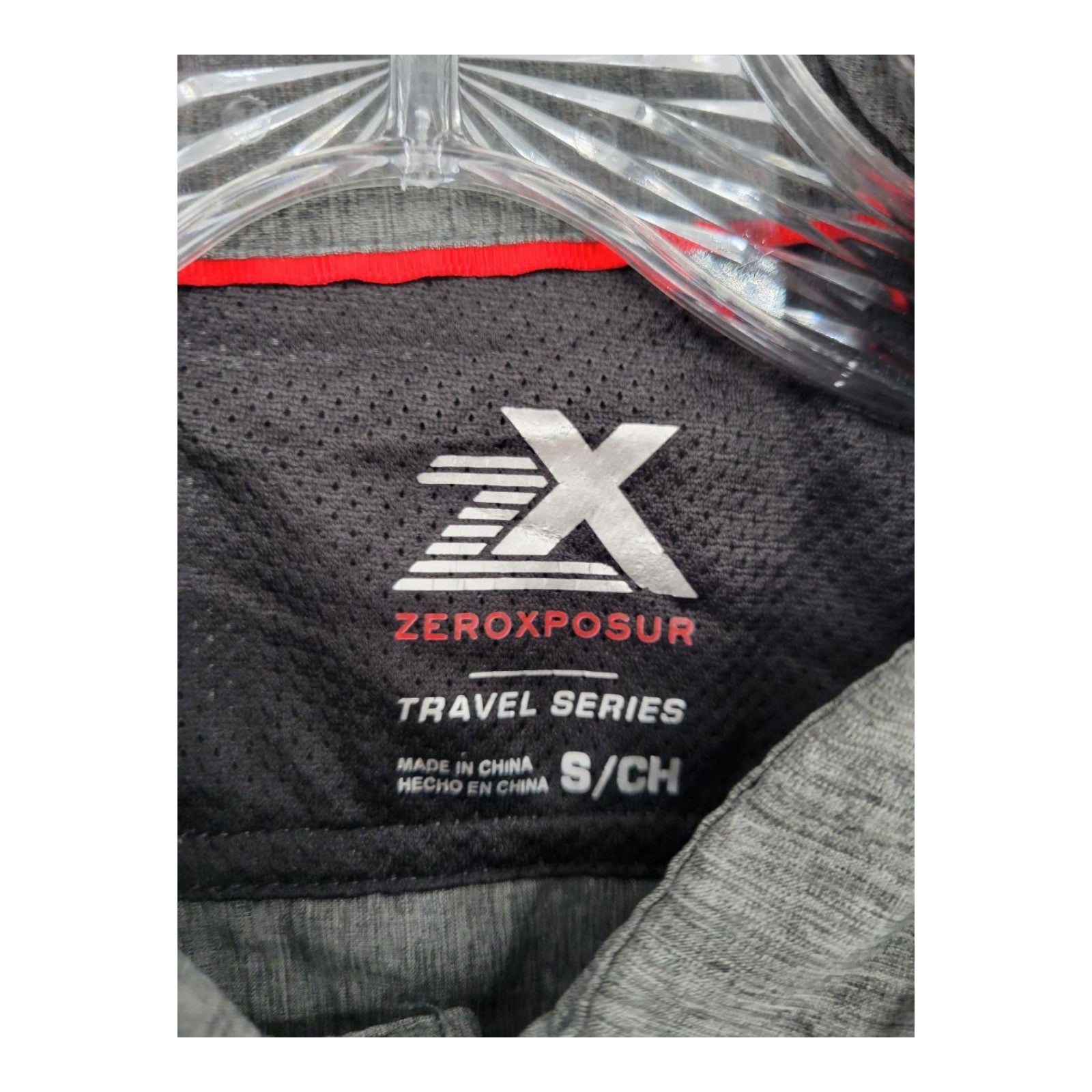 ZeroXposur Men's Travel Shirt Heather Slate Stretch Button-Up Small