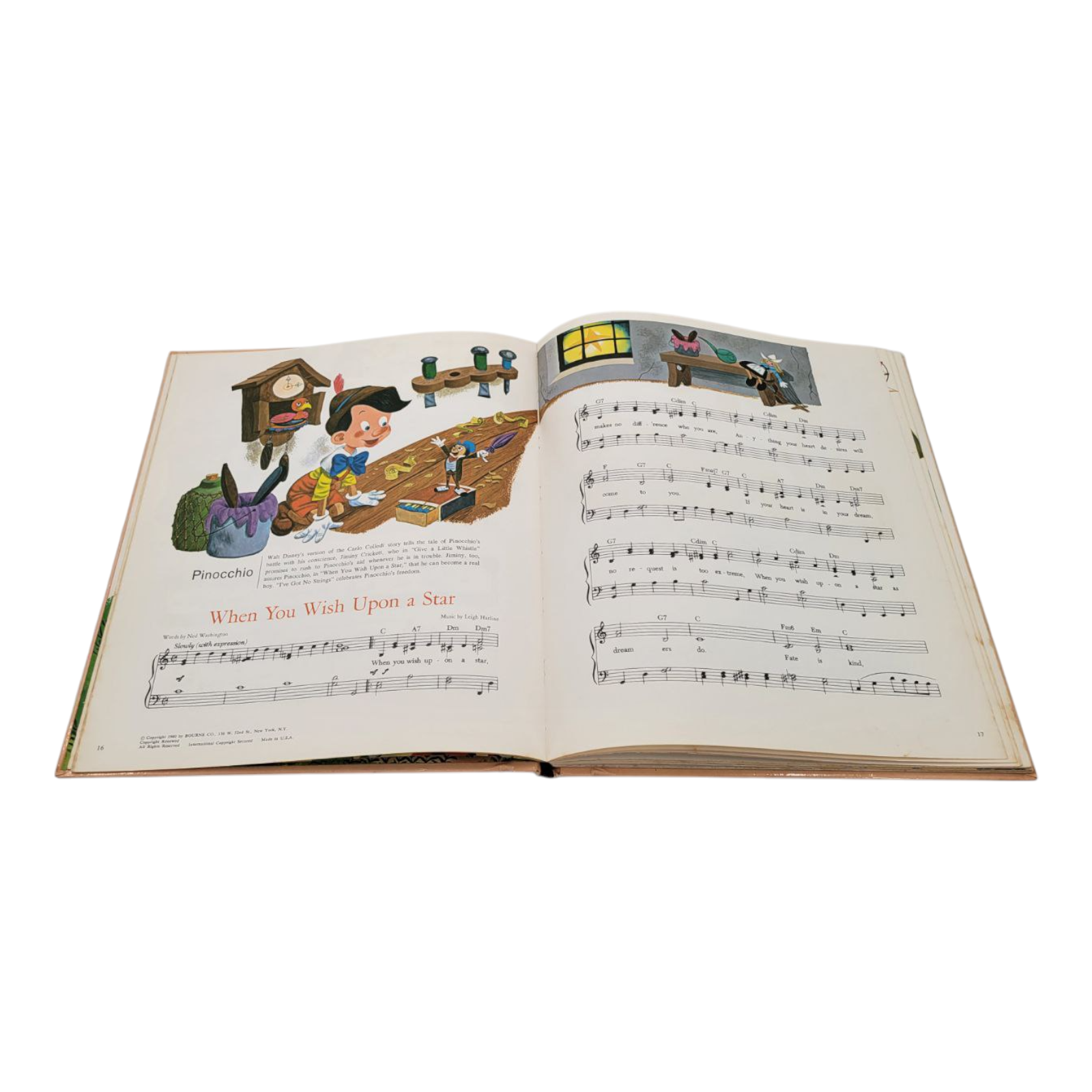 Vtg Golden Press The Walt Disney Song Book Deluxe Edition Hardcover 79-155676