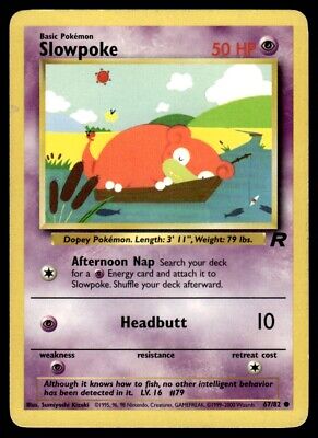 Pokemon TCG Team Rocket Slowpoke 2000 Basic Common #67 Lightly Played Card