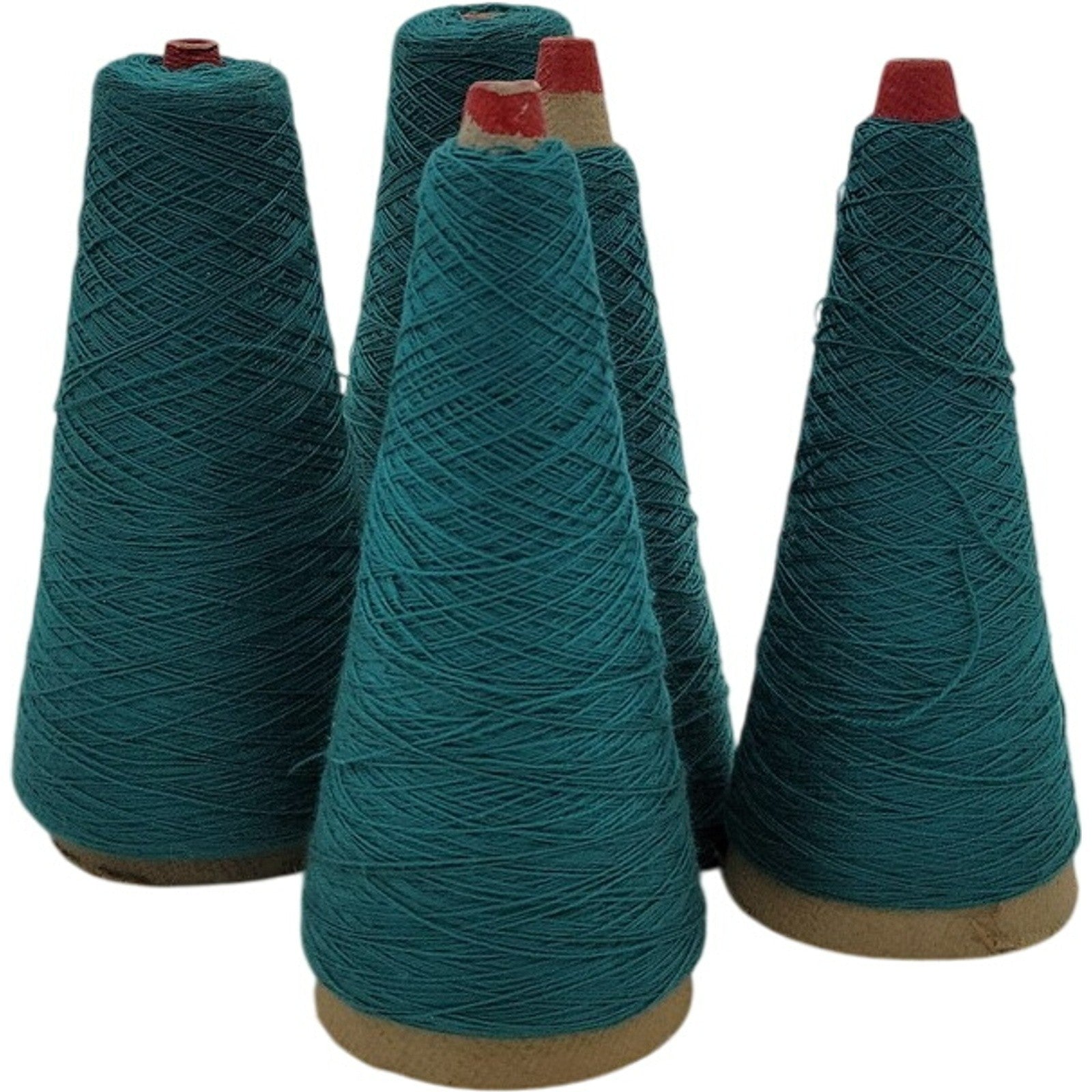 Vintage 1980s Pisgah Yarn 2/24 Acrylic Cone Yarn 61-L Green 13607 Lot of 5