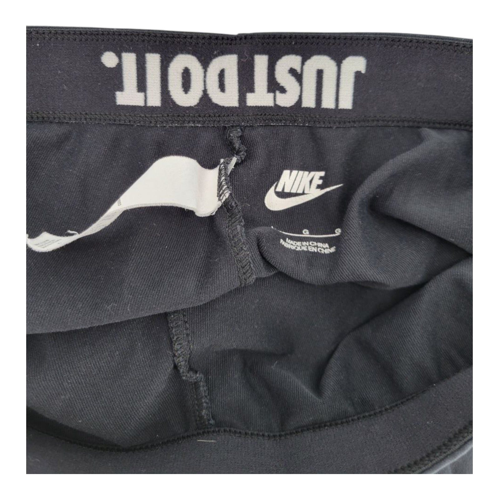 Nike Just Do It Leggings Athleisure Active Athletic Black Womens Size Large