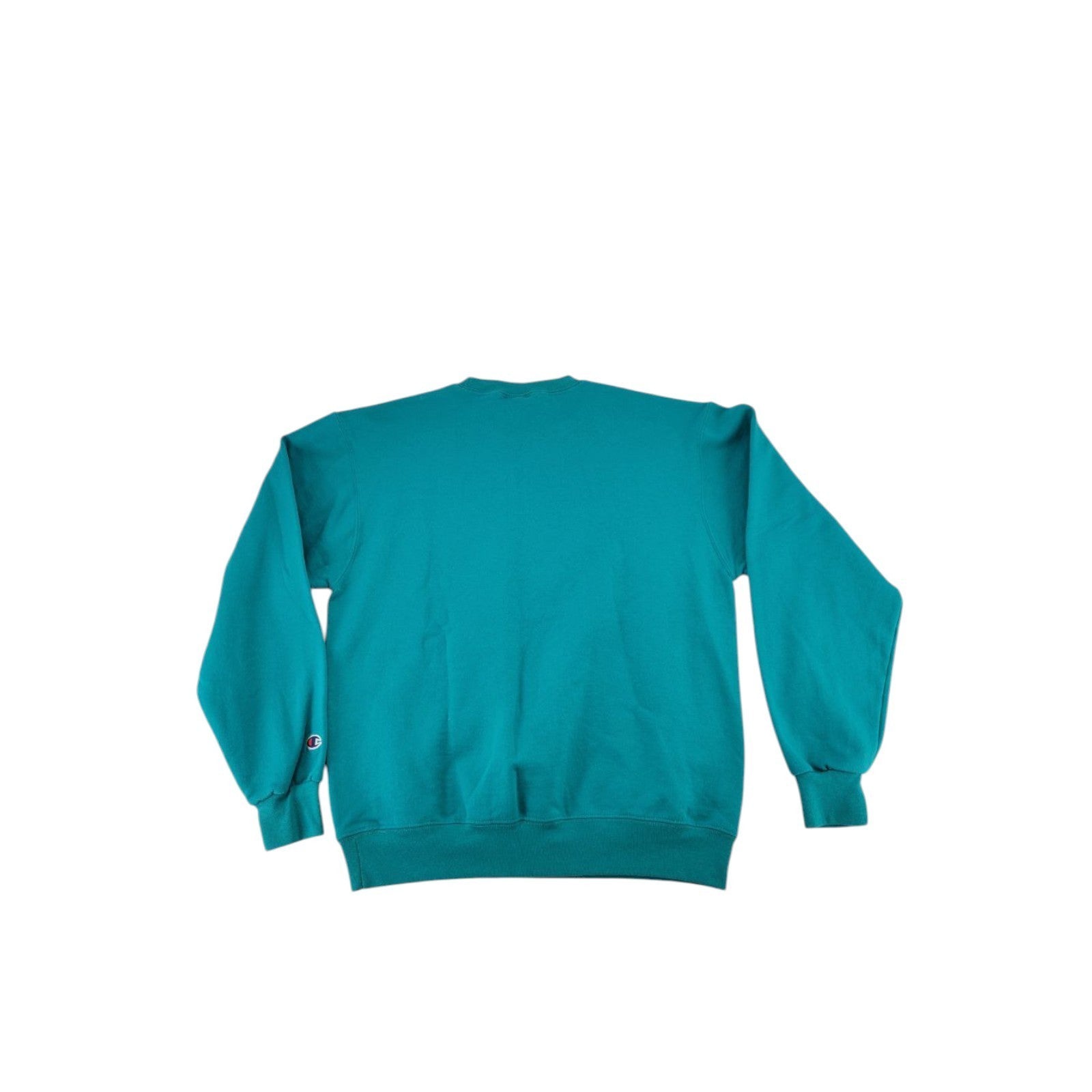 Champion Men's Teal Eco Fleece Sweatshirt M Crewneck Pullover Long Sleeve