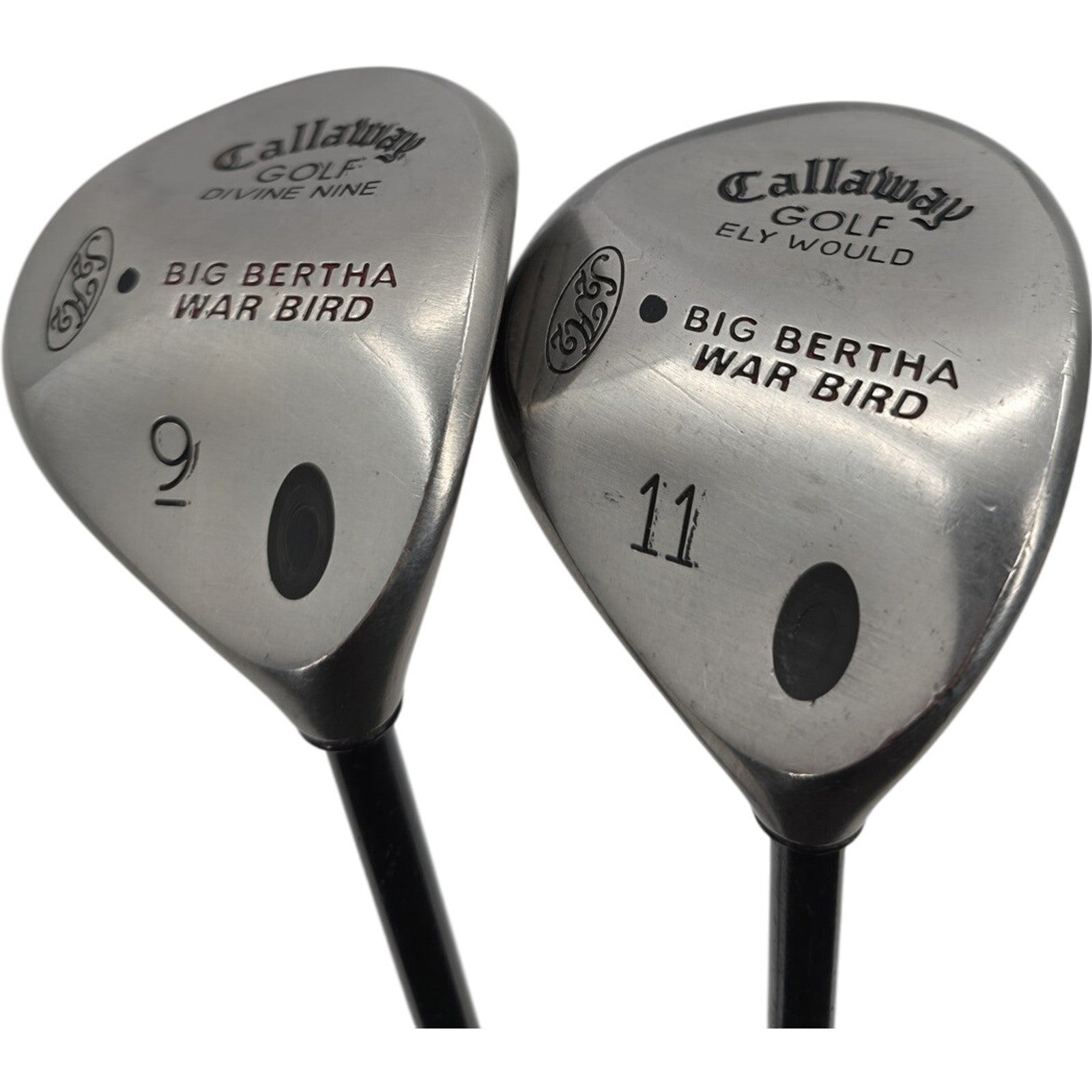 Callaway Big Bertha Warbird Divine Nine 9 & 11 Wood Ely Would Golf Club Bundle