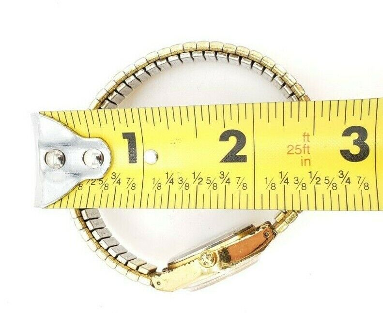 Vintage Womans Pulsar Quartz Watch v827-O92L Speidel U.S.A Gold Band
