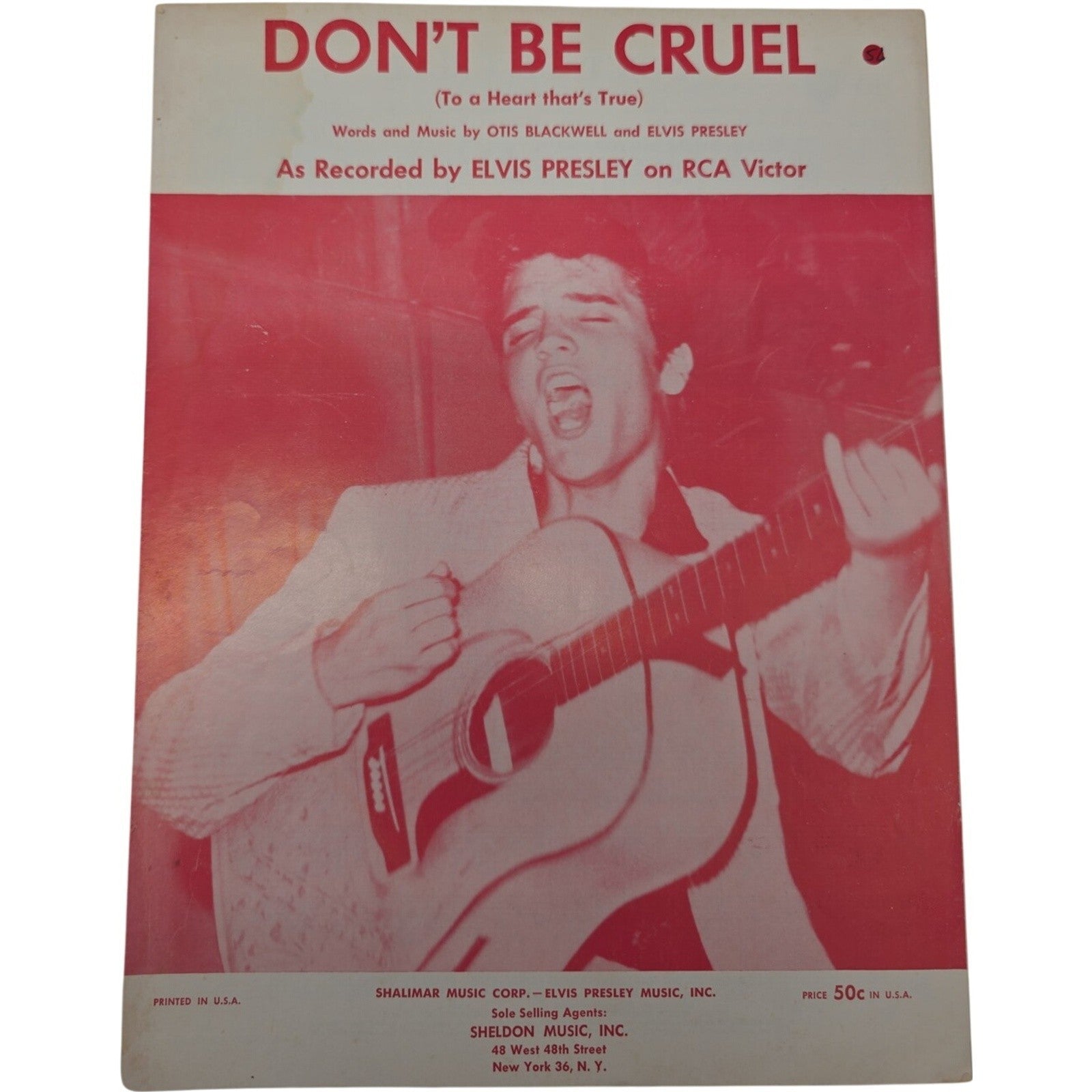 Elvis Presley Composer Sheet Music 1956 Don't Be Cruel
