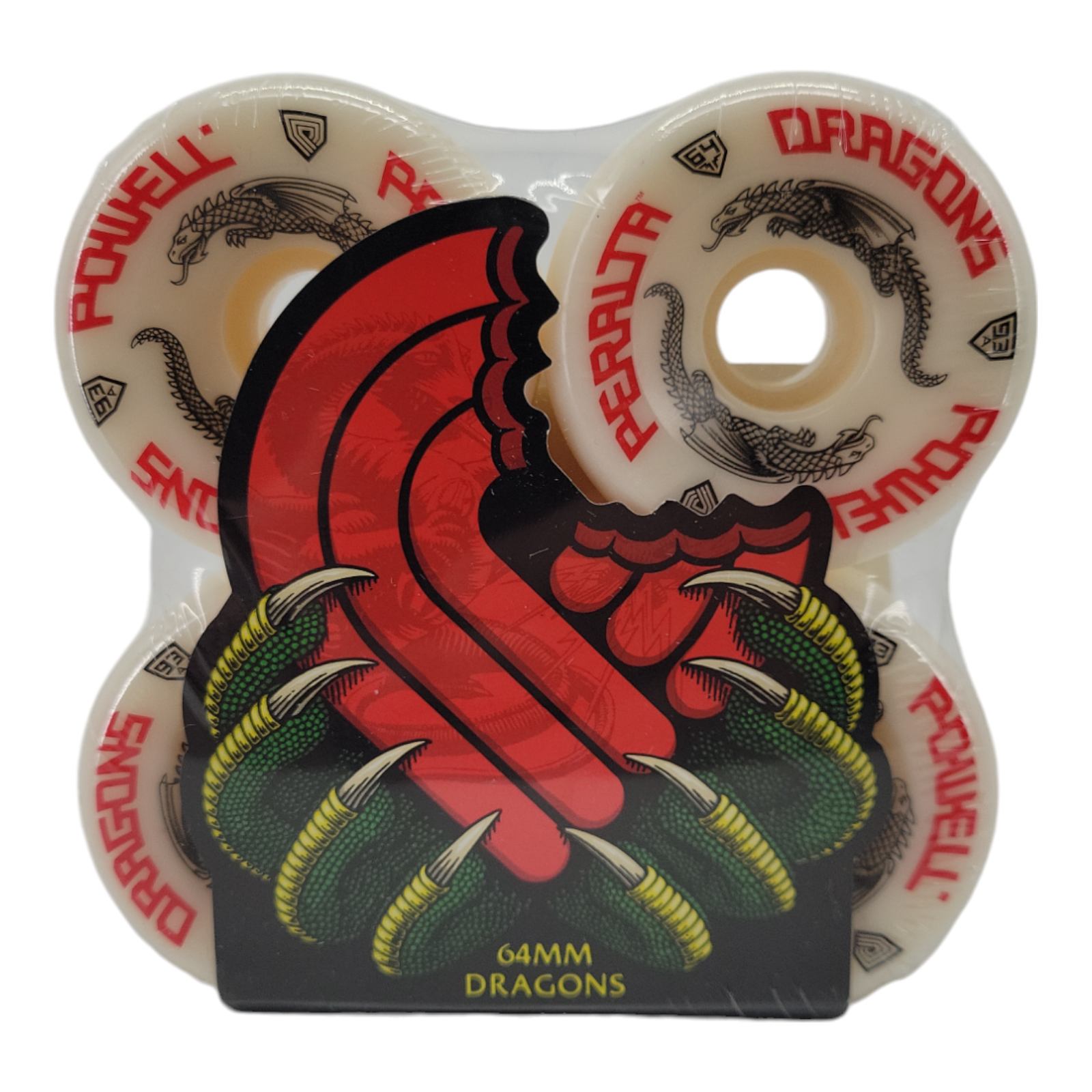 Powell Peralta Dragon Formula Skateboard Wheels 64mm x 42mm 93A 4-Pack