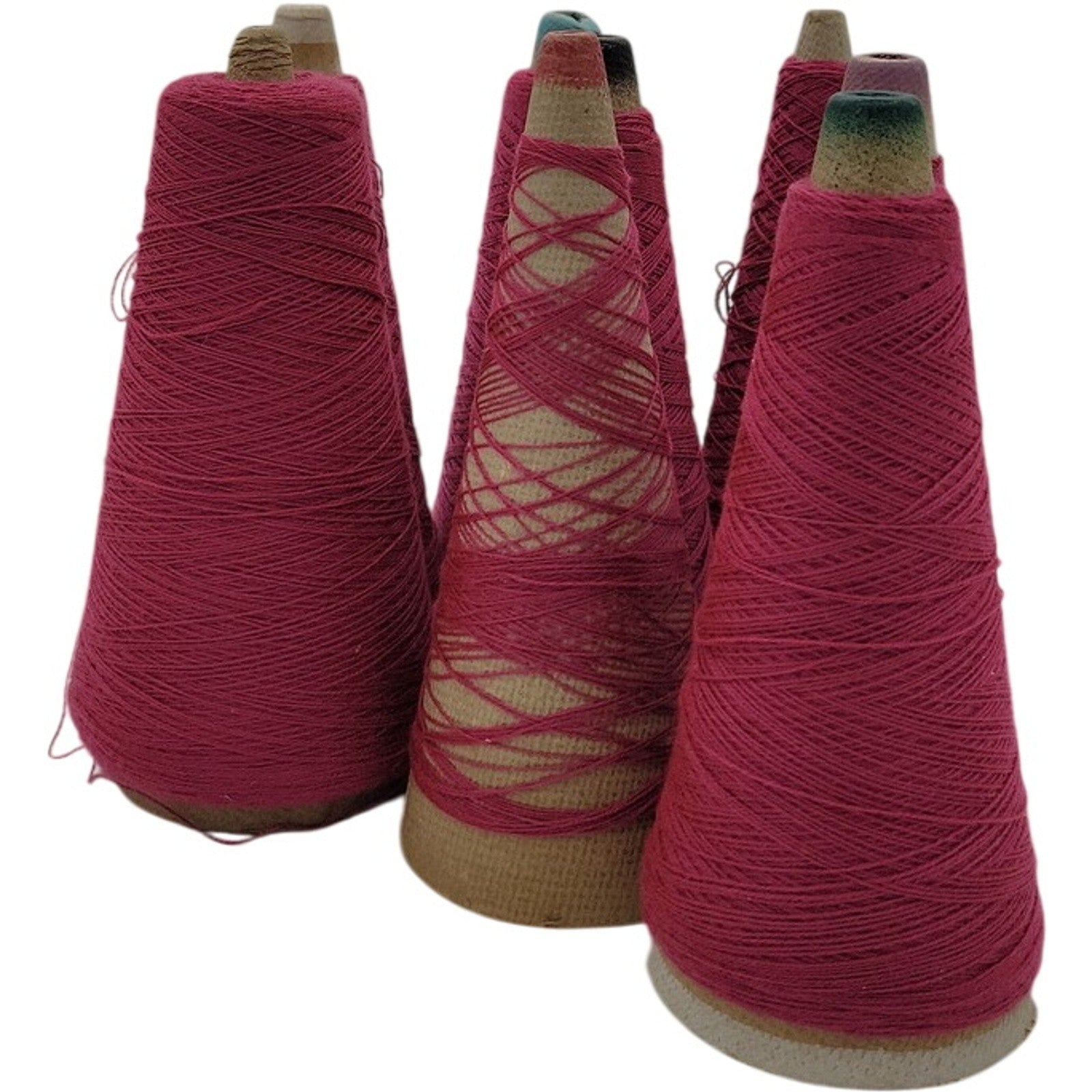 Vintage Pisgah Yarn Raspberry 2/24 Cone Yarn Lot 2201 Lot of 8