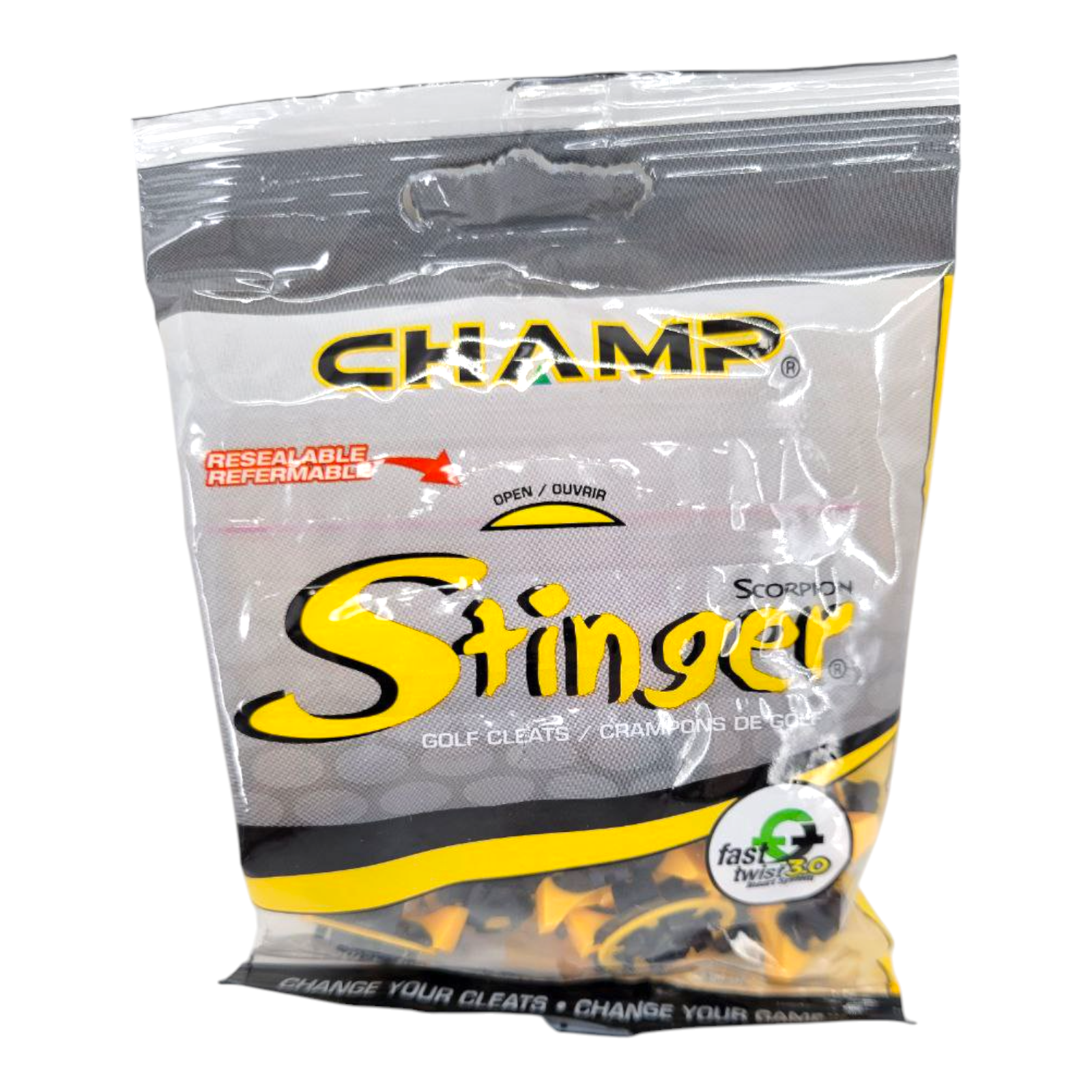 Champ Scorpion Stinger Golf Cleats Fast Twist 3.0 Slim Lok 18 Pack