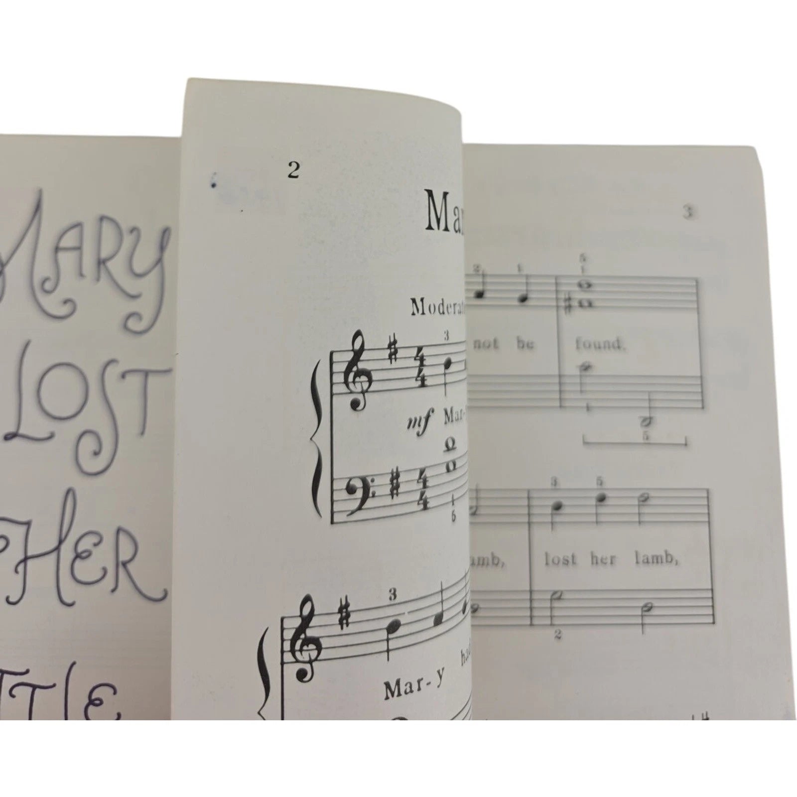 Mary Lost Her Little Lamb 1958 Sheet Music by Mark Nevin Piano Solo with Words