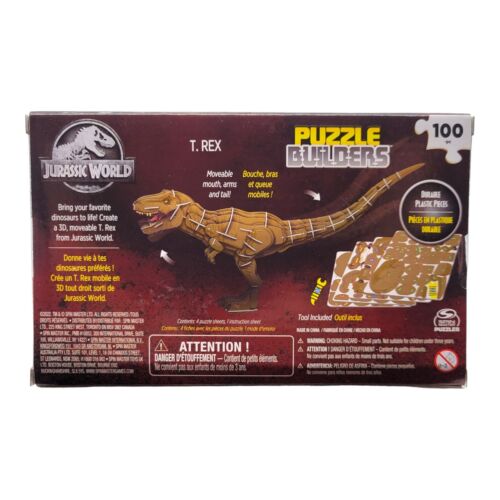 Spin Master Jurassic World Tyrannosaurus Rex Dino 3D Puzzle Builders 100 Pieces