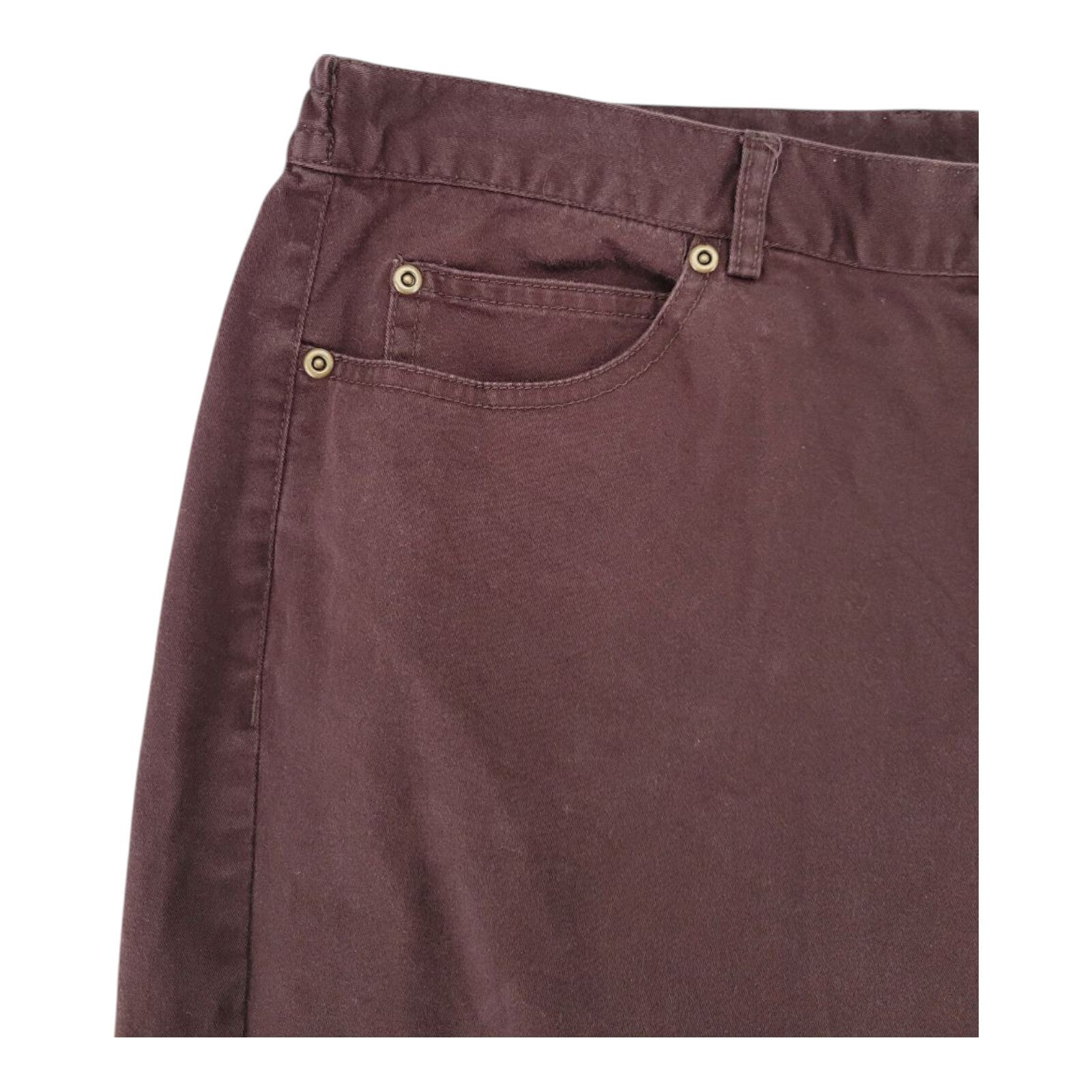 Ruby Rd Petite Straight Leg Stretch Pants Brown Cotton Blend Size 16P