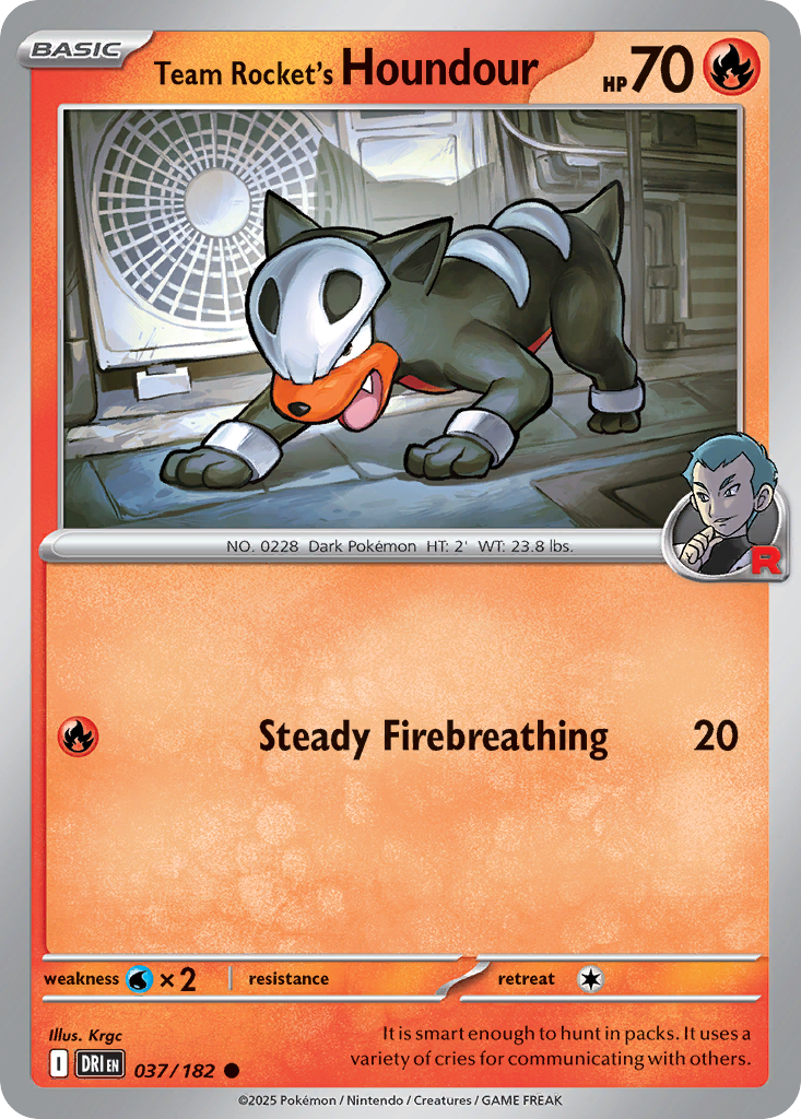 Team Rocket's Houndour 37/182 Destined Rivals