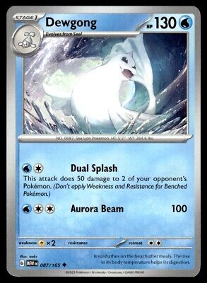 Pokemon 2023 Scarlet & Violet 151 Dewgong Uncommon #87 Near Mint Card