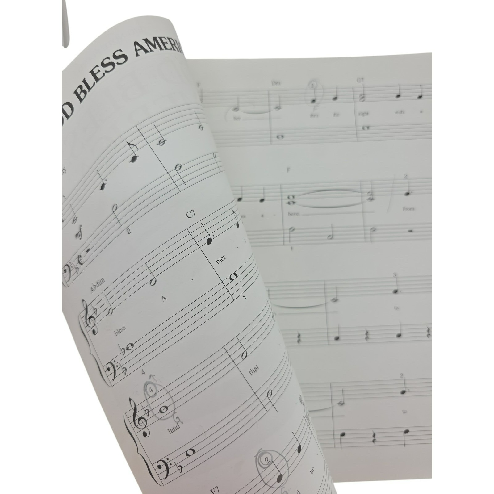 Vintage Sheet Music 1938 Irving Berlin Big Note Piano God Bless America