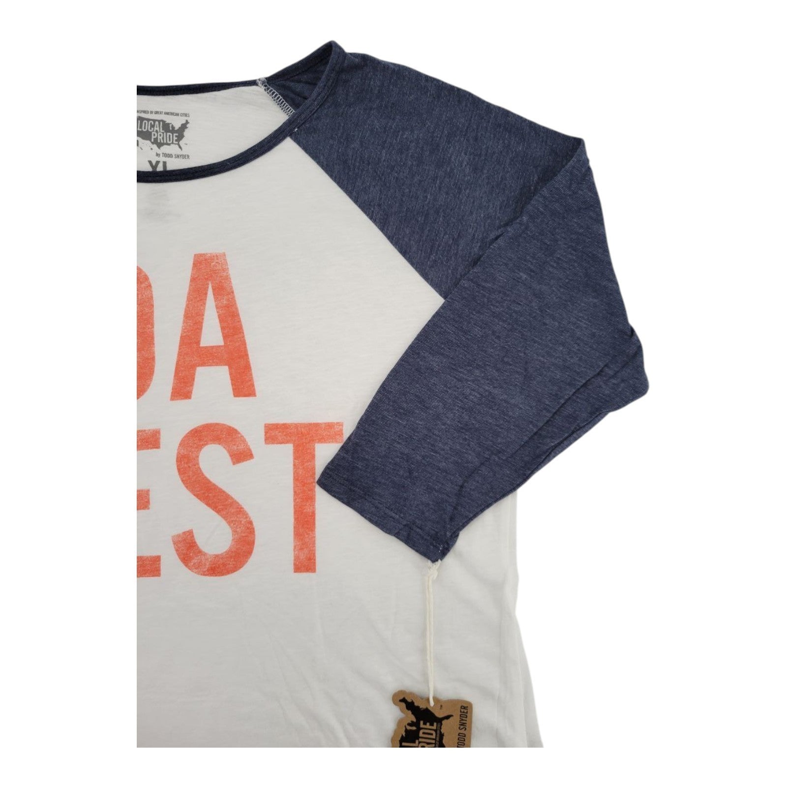 Local Pride Todd Snyder DA BEST Raglan Tee XL Navy White 3/4 Sleeve USA