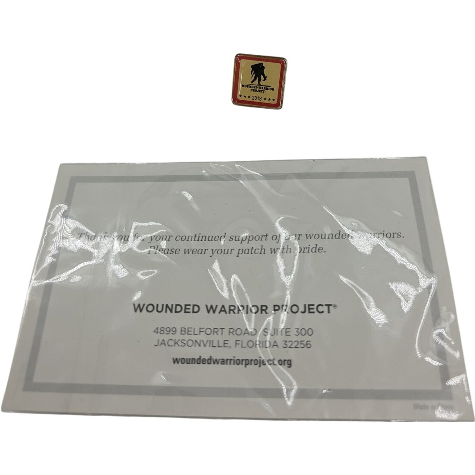 Wounded Warrior Project Patch Red White and Wounded Warrior Project 2018 Pin
