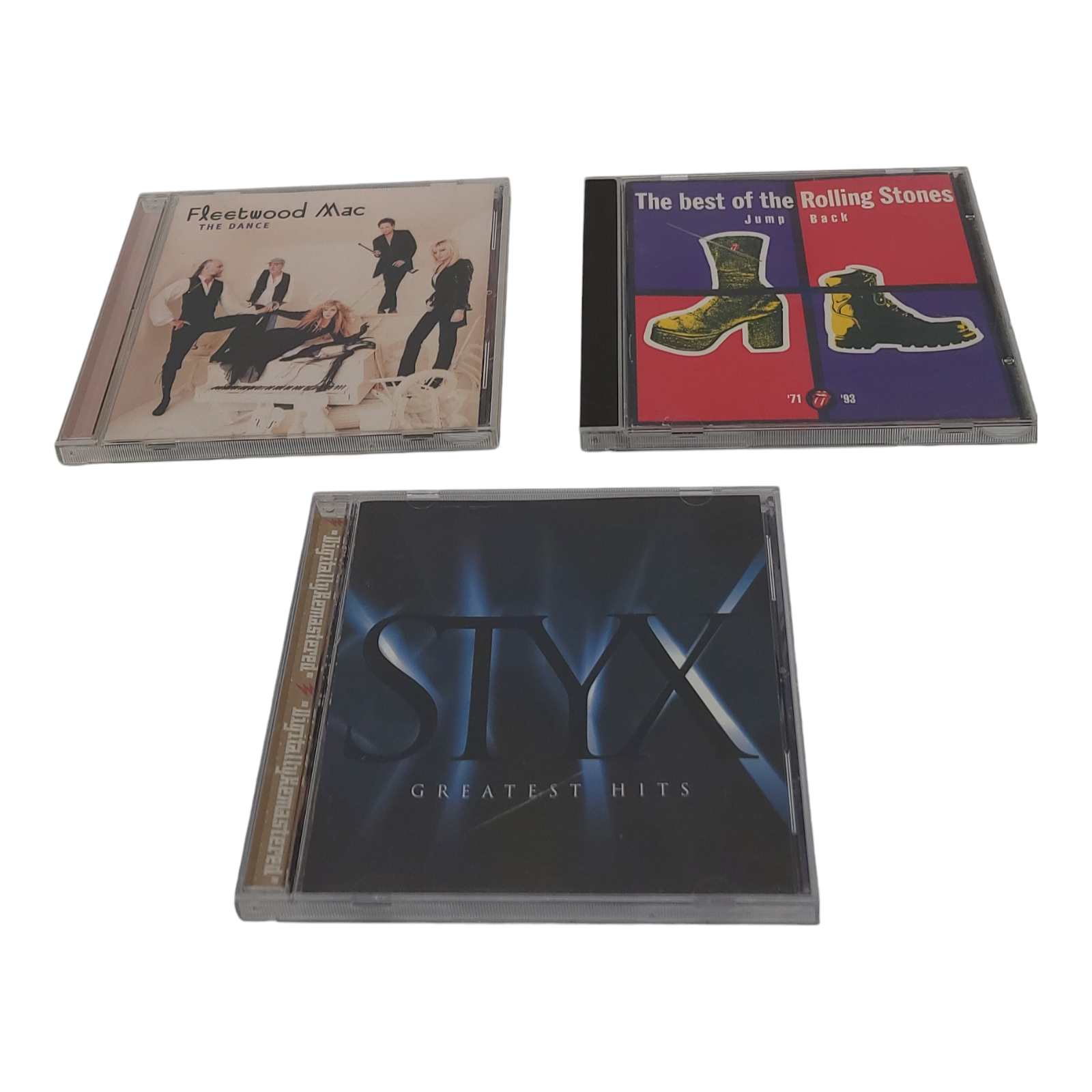 Fleetwood Mac The Rolling Stones Styx 3 CD Music Bundle