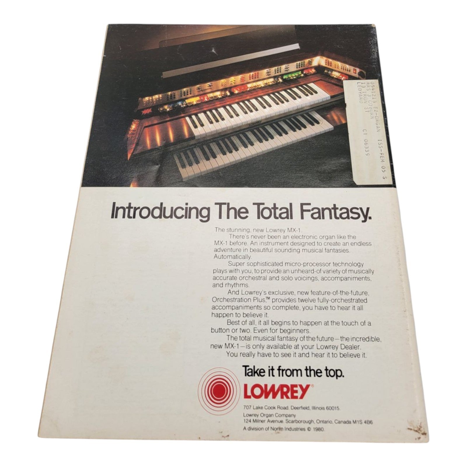 Vintage Sheet Music Magazine December 1981 Issue Easy Organ with Lowrey