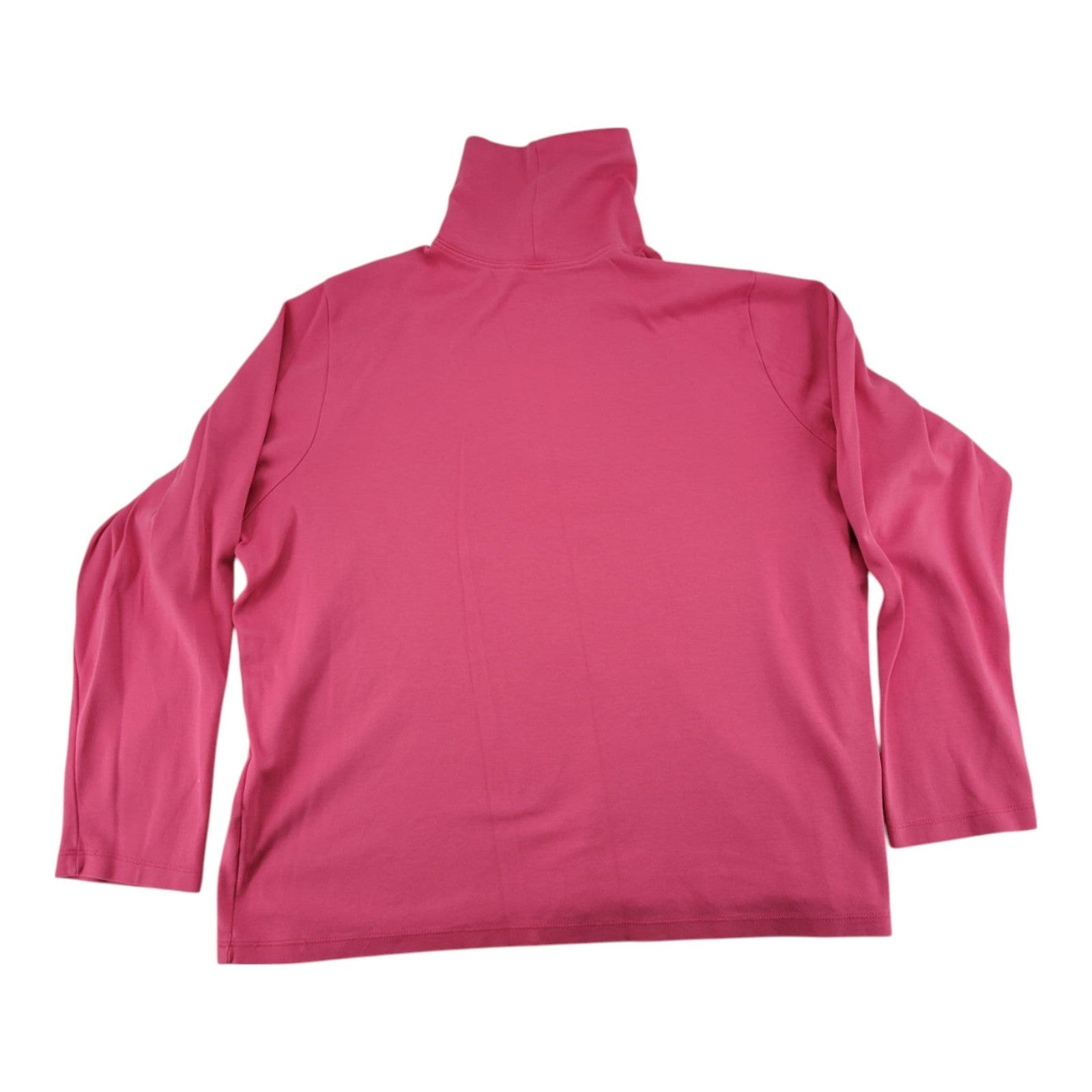 LL Bean Pink Turtleneck Long Sleeve Supima Cotton Womens Shirt Size 1X Plus