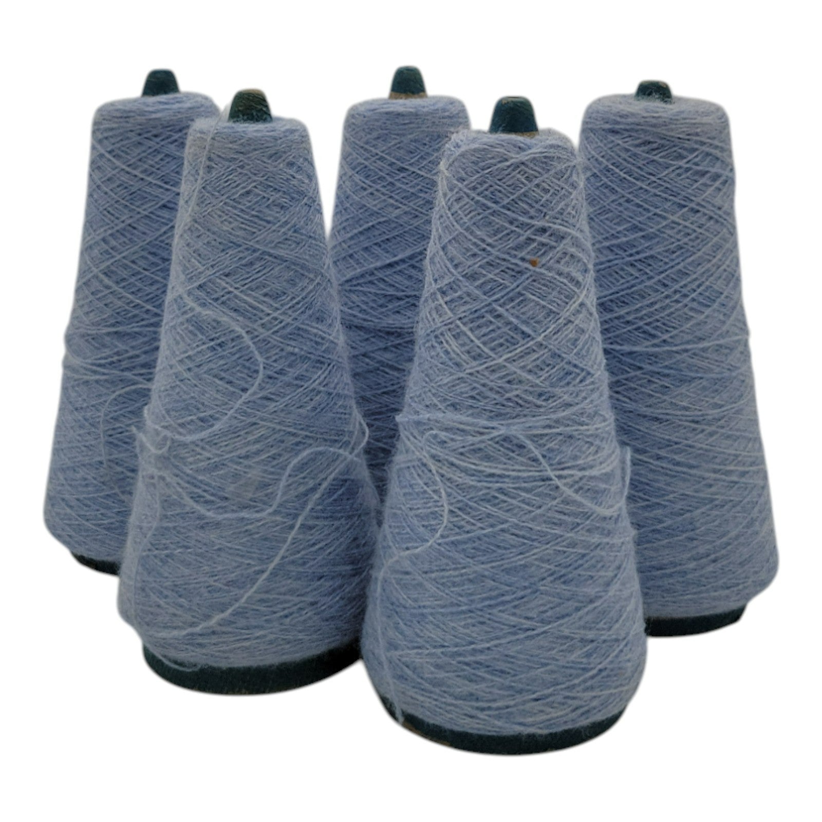 Vintage Unbranded Azure 2/24 Acrylic 30847 Yarn Lot of 5