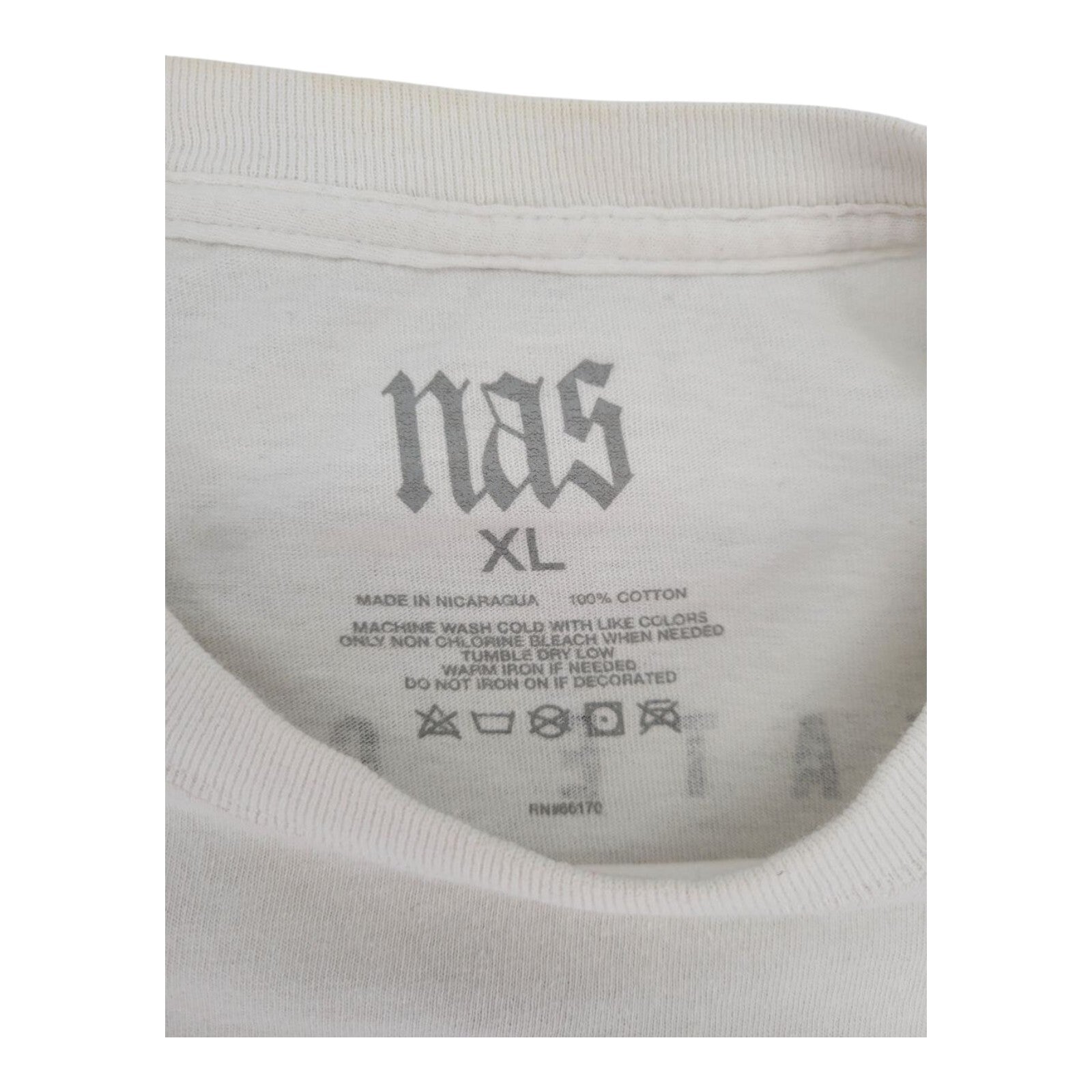 Nas Illmatic Album Cover Graphic T-Shirt White Men's Size XL