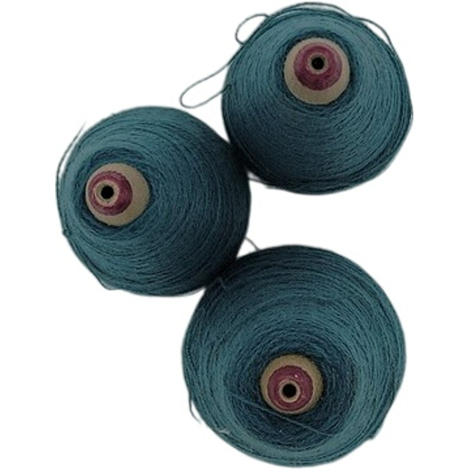 Vintage 1980s Templon 2/27 Creslan Acrylic Cone Yarn Green S-88315 Lot of 3