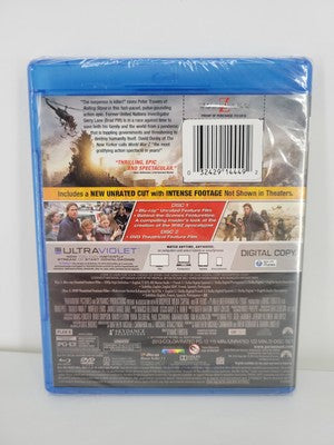 World War Z (Blu-ray/DVD, 2013, 2-Disc Set, Unrated Includes Digital Copy) New