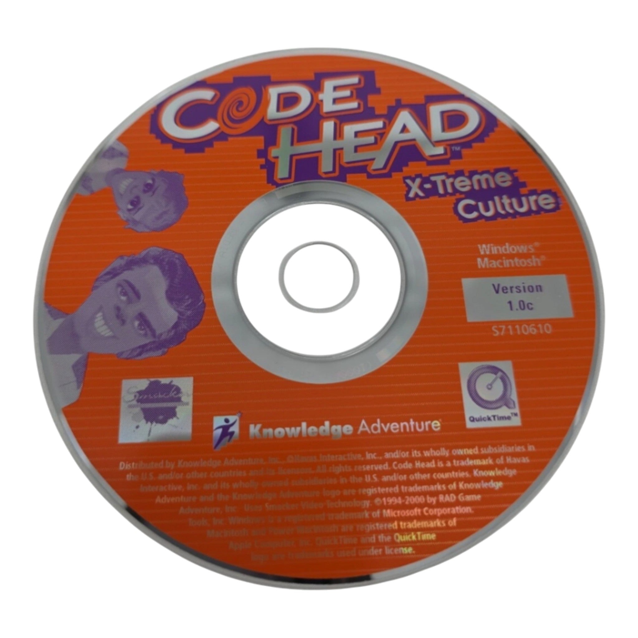 Code Head X-Treme Culture PC CD-ROM Game Knowledge Adventure Windows Macintosh