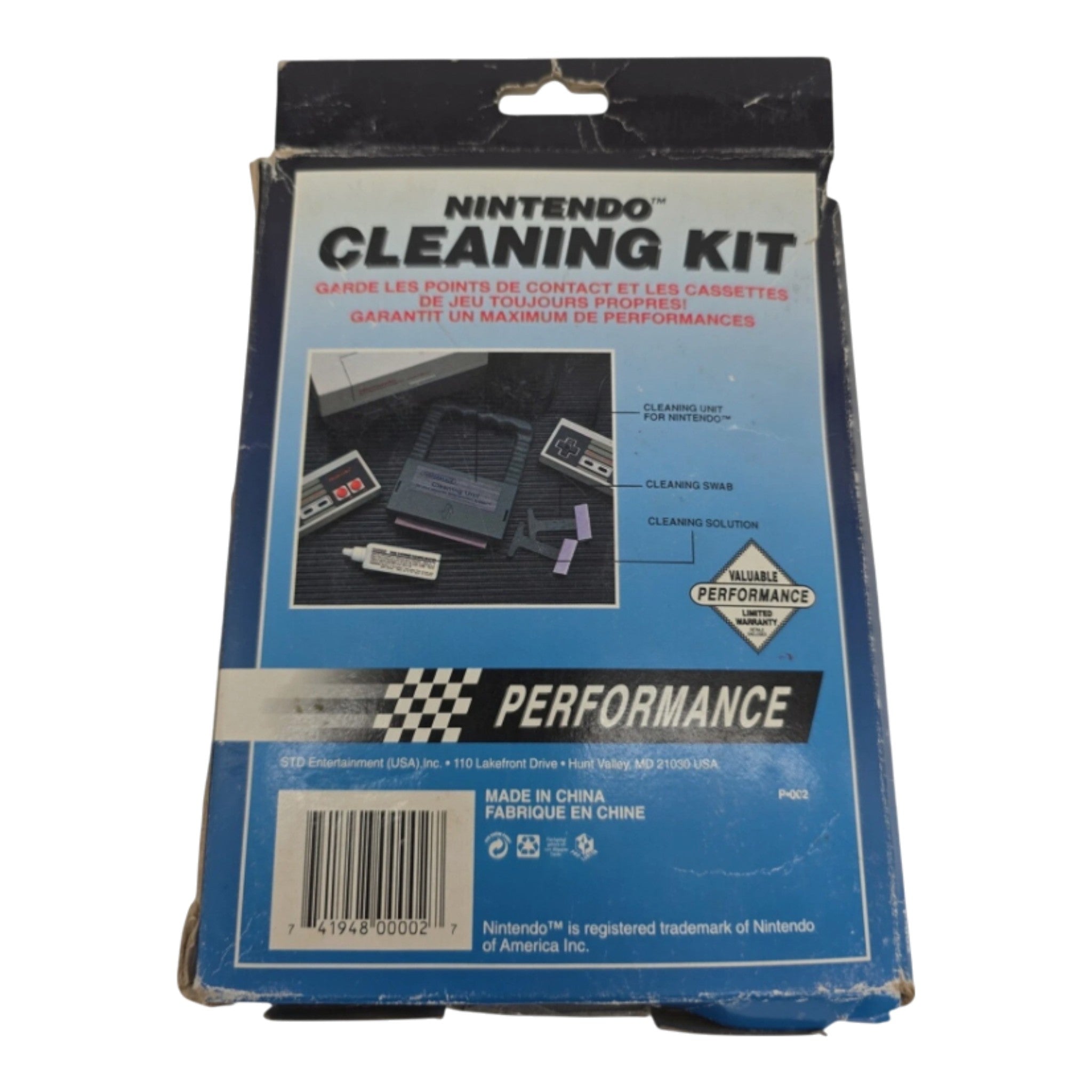 Performance Nintendo NES Cleaning Kit Model P-002 Vintage Entertainment Set