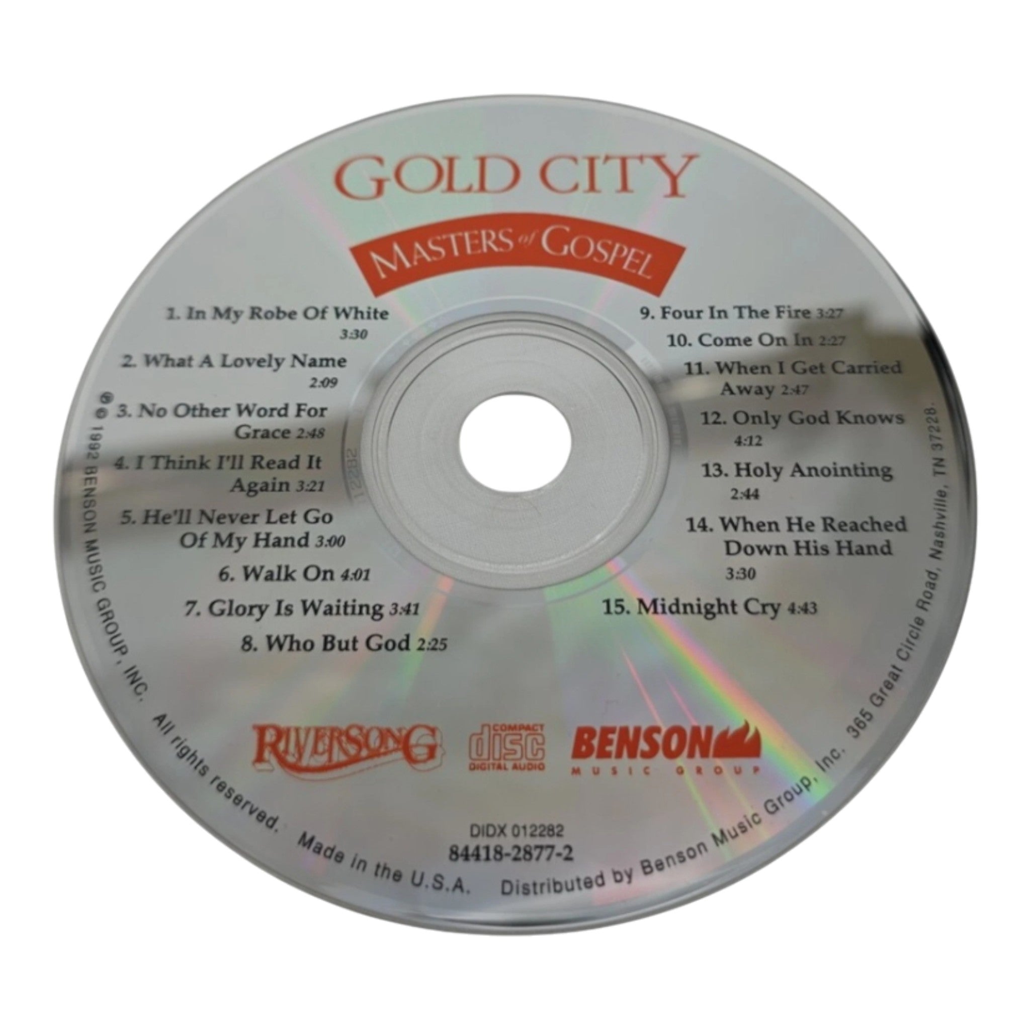 Gold City Masters of Gospel 1992 Benson Music 15 Classic Songs Compilation