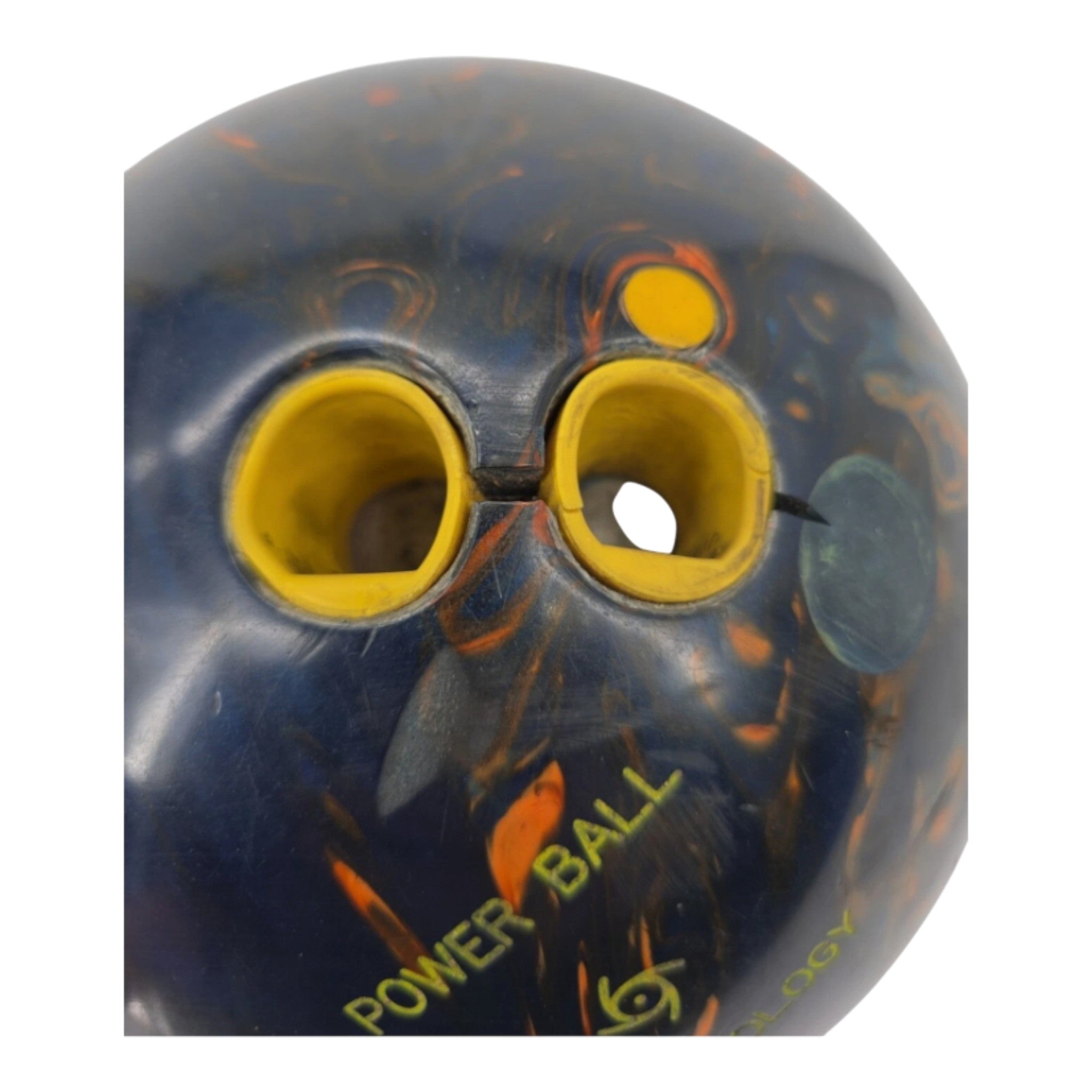 Storm Eraser PBT Power Ball Technology Bowling Ball Blue Orange Swirl Made in US