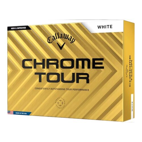 Callaway Chrome Tour Golf Balls White 12 Pack High Performance 2024 Edition