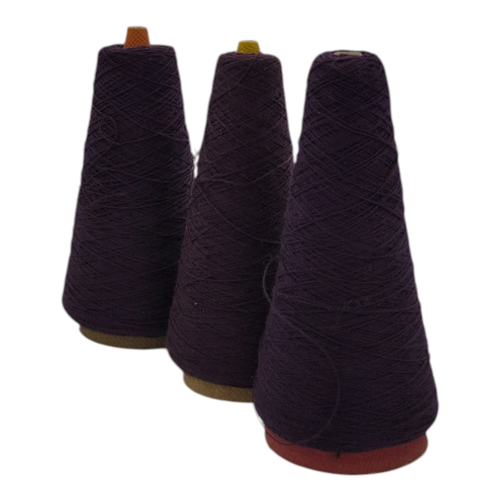 Vintage Pisgah Elderberry Yarn Cone 2/24 Lot of 3