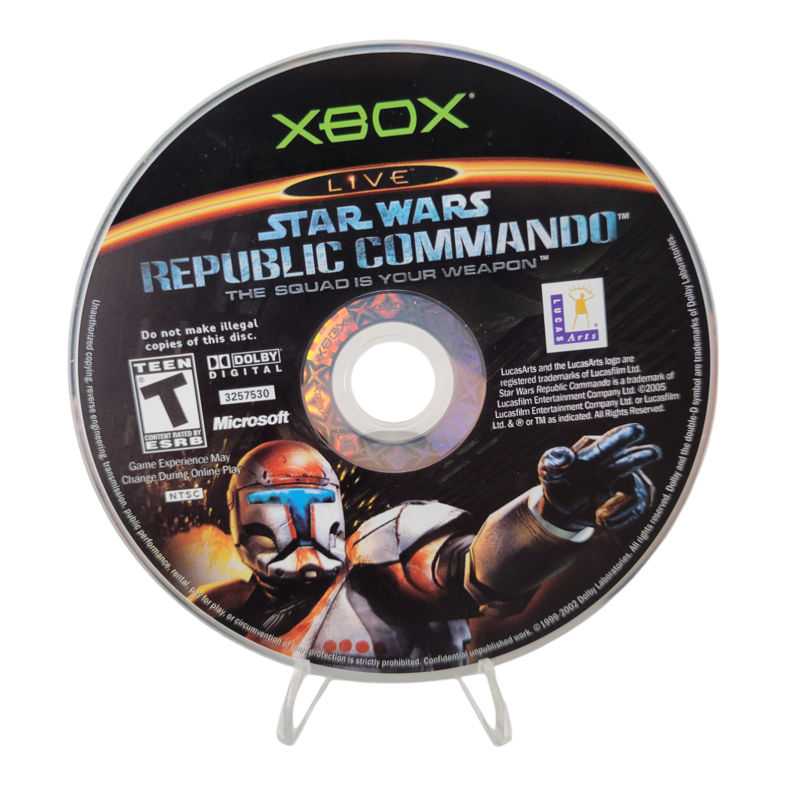 Microsoft Xbox Star Wars Republic Commando 2005 Game with Case and Manual