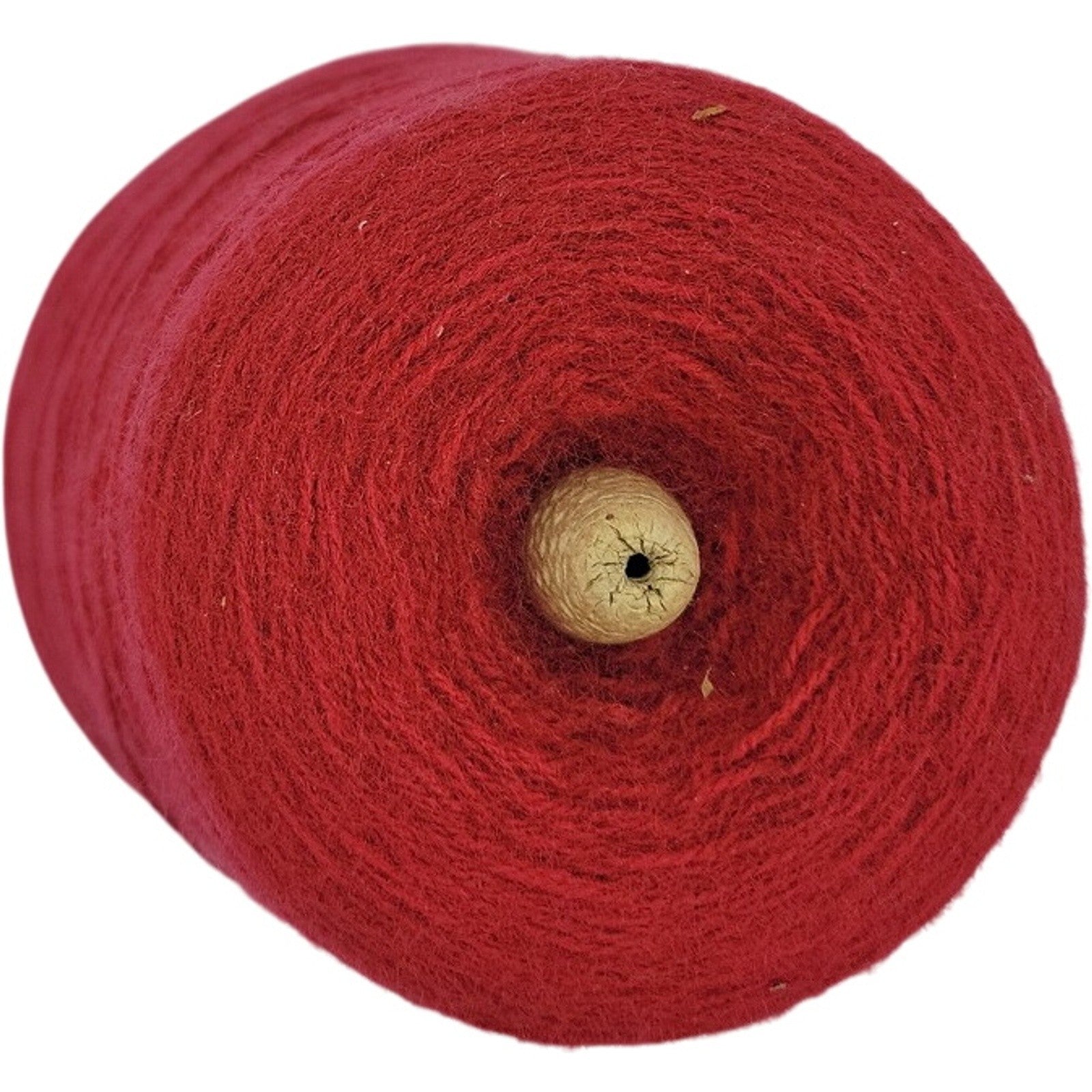 Vintage Raspberry Red Acrylic Cone Yarn Weaving Knitting Crochet