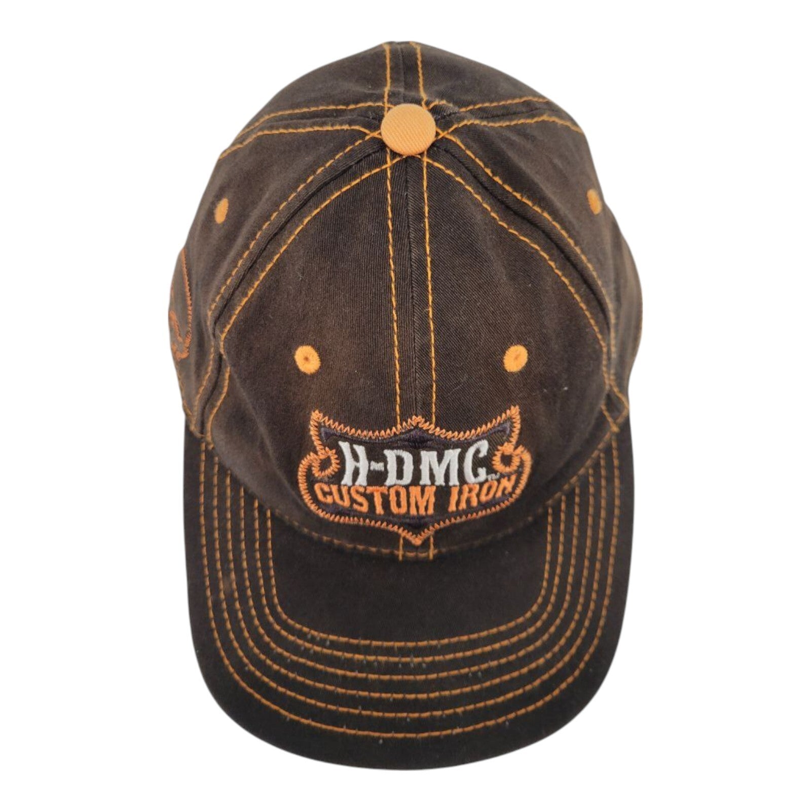 Harley Davidson HDMC Custom Iron Motorcycle Trucker Flex Fit Hat Black